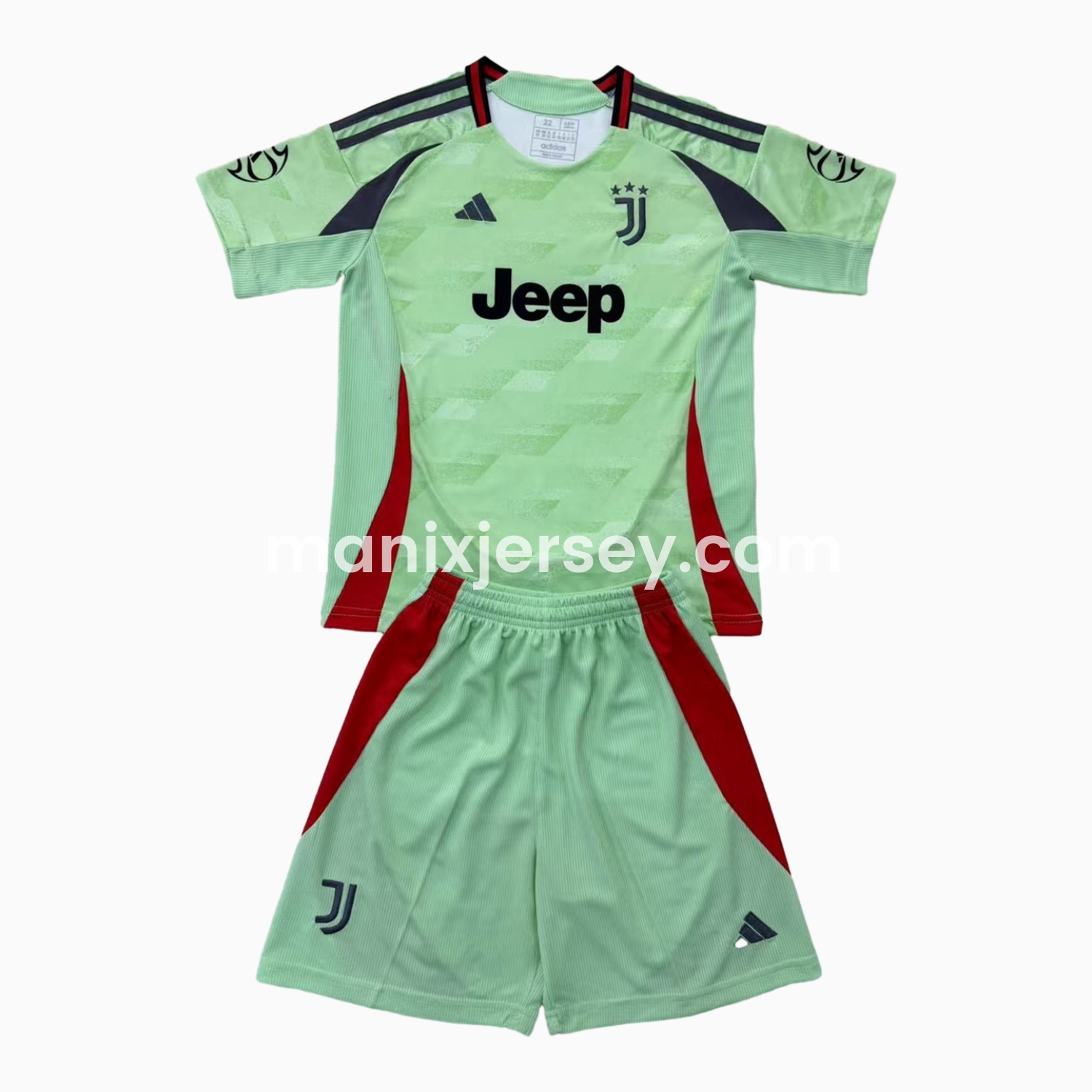 ManixJersey.com | Juventus 24-25 Green Concept Kids Kit -Customize Name, Number and Patch | Worldwide Shipping