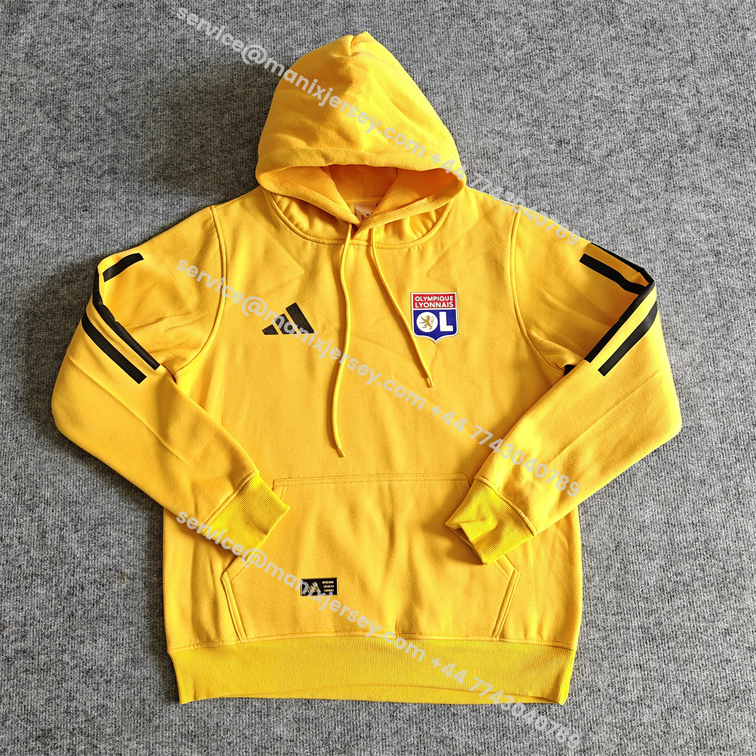 ManixJersey.com | Lyon 25-26 Home Unisex Pullover Hoodie -Customize Name, Number and Patch | Worldwide Shipping