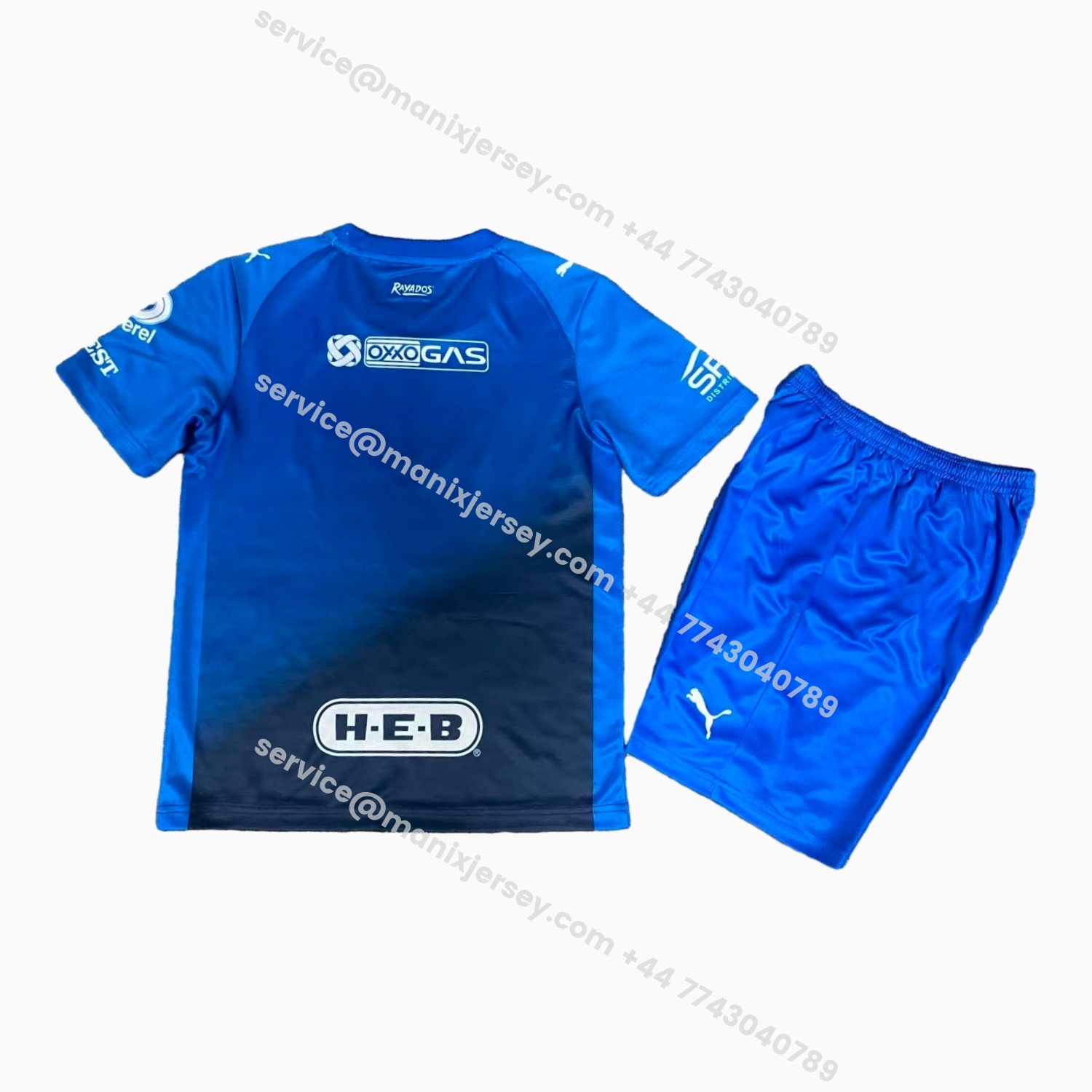 ManixJersey.com | Rayados Monterrey 25-26 Third Blue Kids Kit -Customize Name, Number and Patch | Worldwide Shipping
