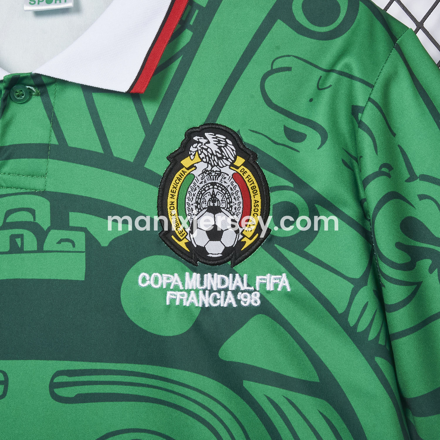 ManixJersey.com | Retro Mexico 1998 Home Special Edition Jersey -Customize Name, Number and Patch | Worldwide Shipping