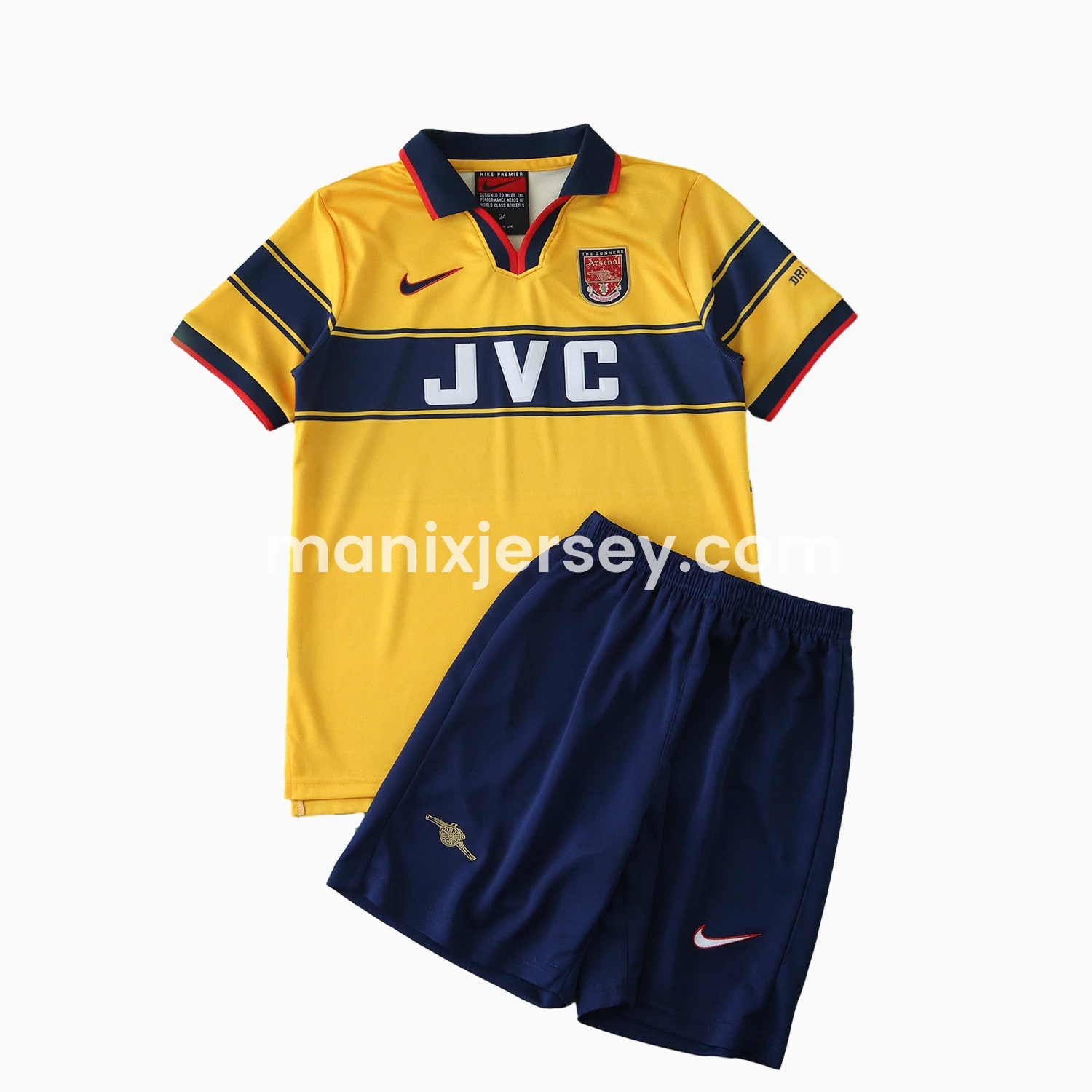 ManixJersey.com | Retro Arsenal 1997-99 Away Kids Kit -Customize Name, Number and Patch | Worldwide Shipping