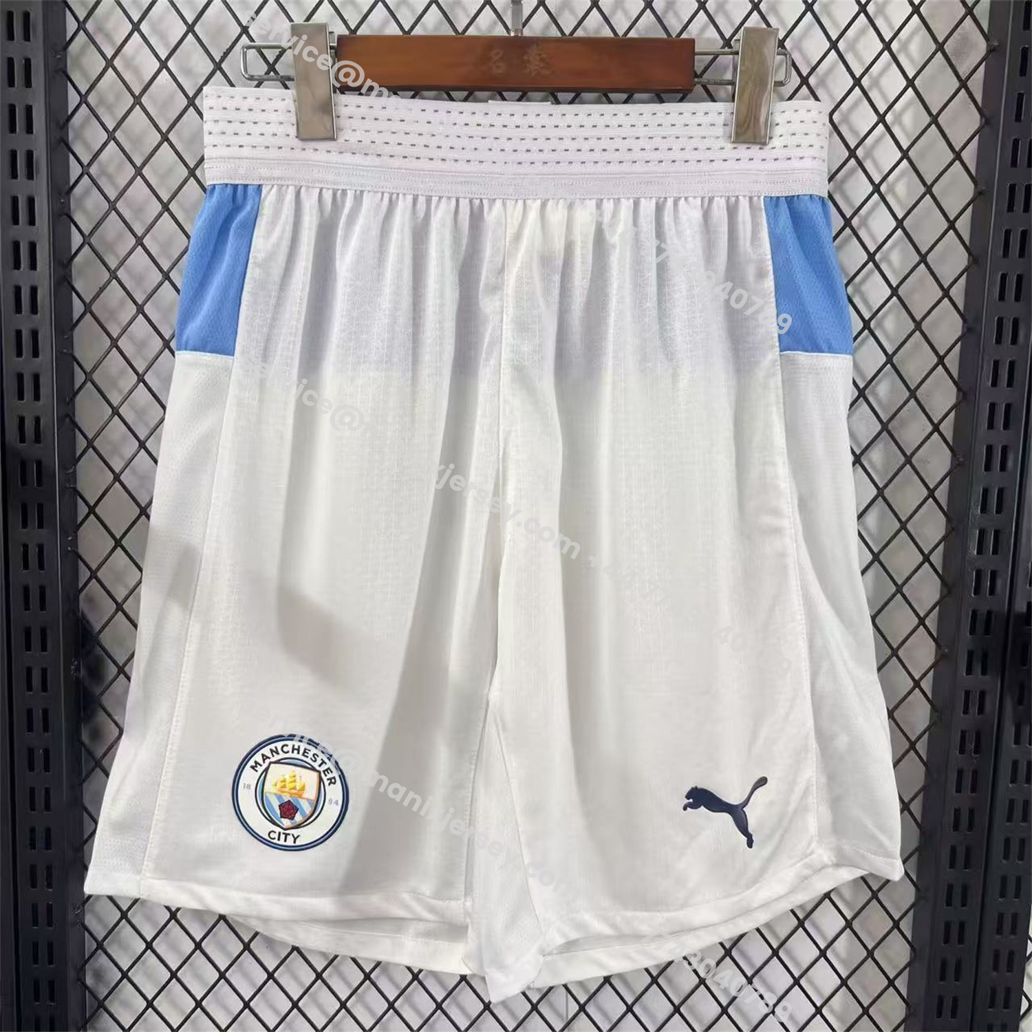 ManixJersey.com | Manchester City 25-26 Home White Shorts - Player Version -Customize Name, Number and Patch | Worldwide Shipping