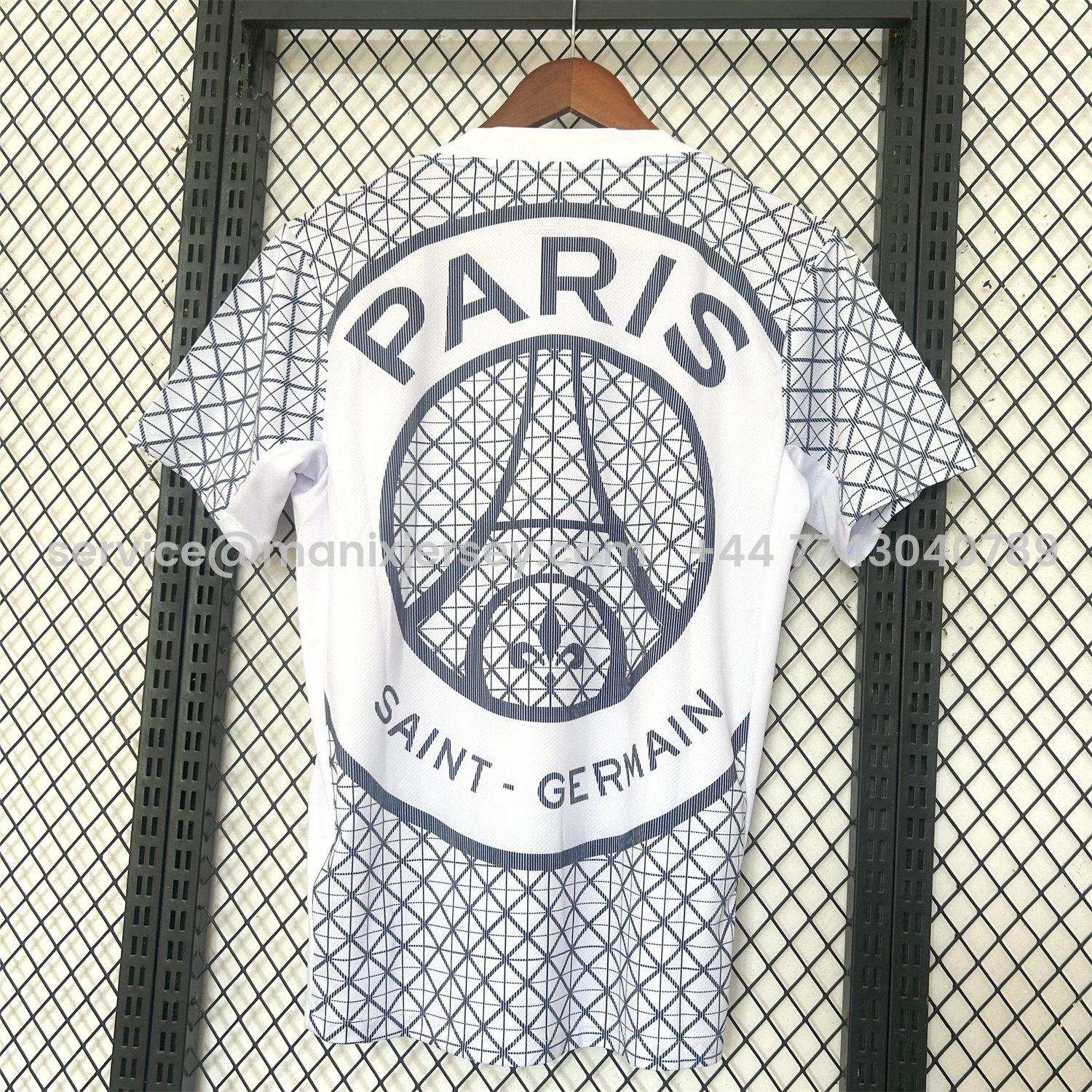 ManixJersey.com | Paris Saint-Germain PSG 25-26 White Pre-Match Training Jersey - Fans Version -Customize Name, Number and Patch | Worldwide Shipping