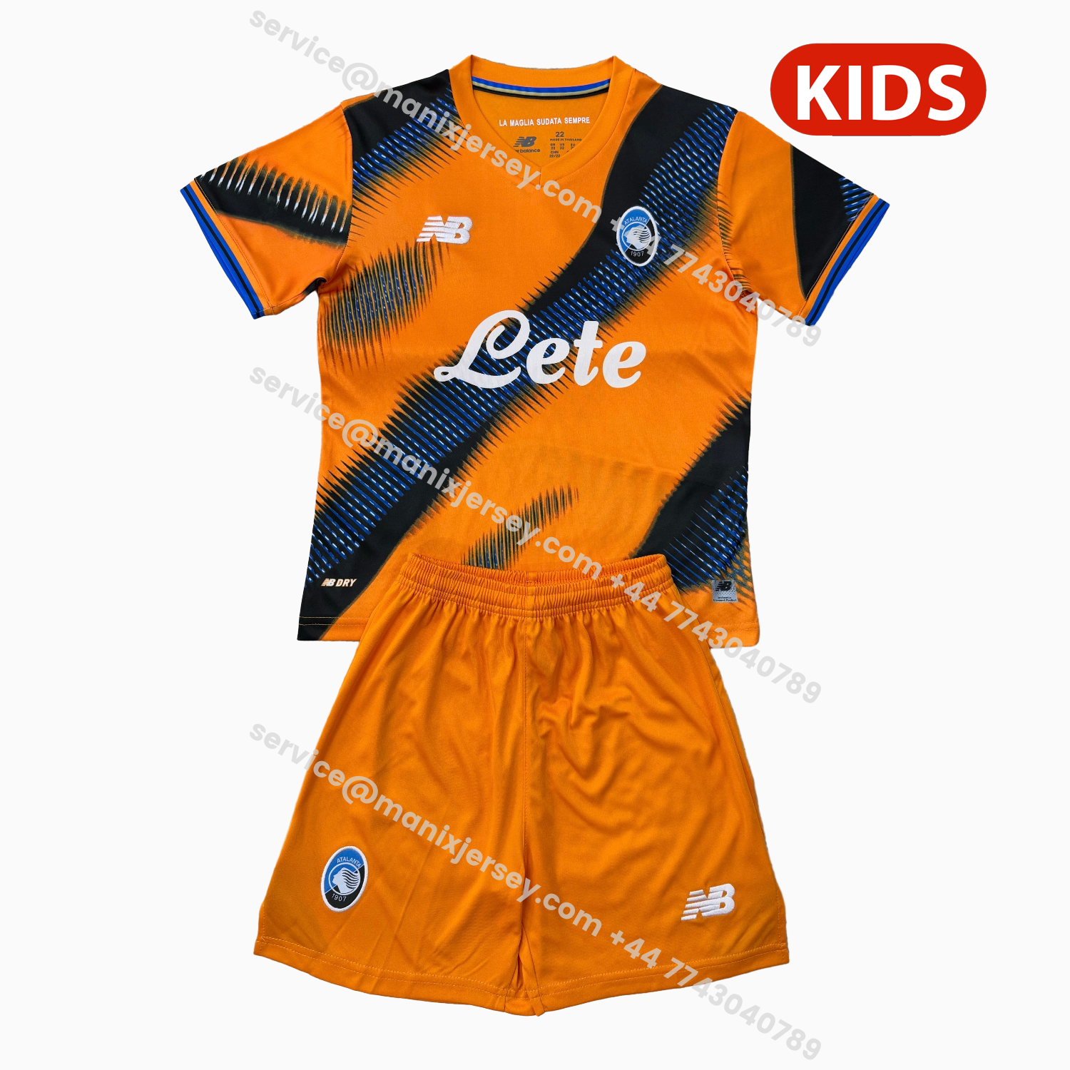 ManixJersey.com | Atalanta 25-26 Third Kids Kit -Customize Name, Number and Patch | Worldwide Shipping