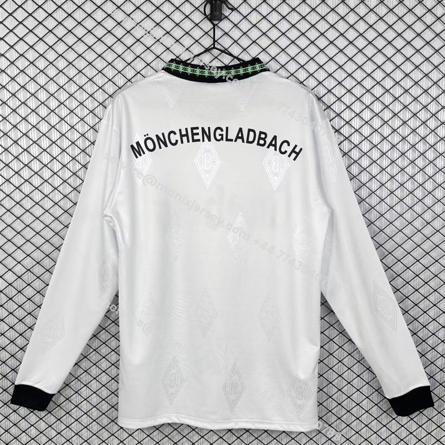 ManixJersey.com | Retro Borussia Mönchengladbach 1995-96 Home Long Sleeves Jersey -Customize Name, Number and Patch | Worldwide Shipping
