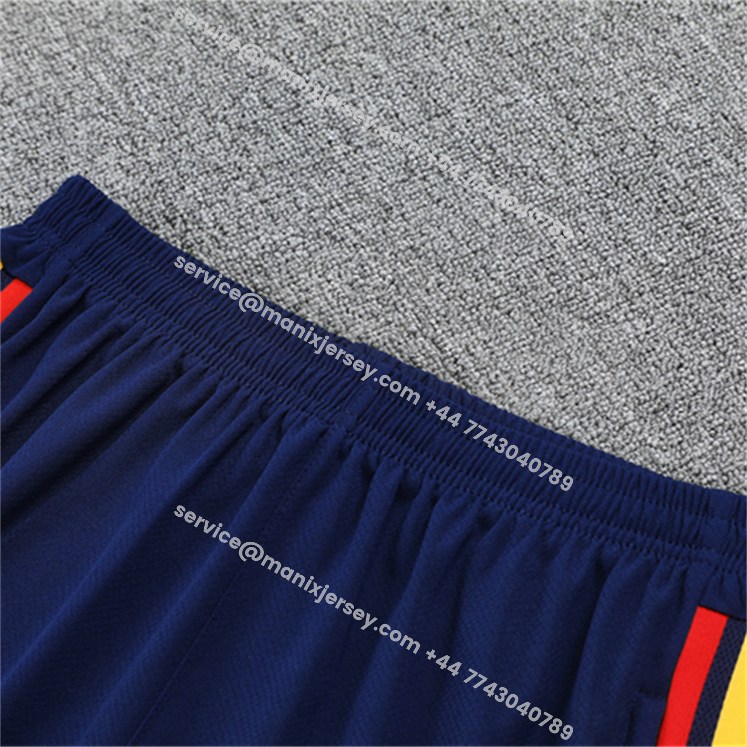 ManixJersey.com | Spain 2026 Short-Sleeve Training Set - Royal Blue Top & Shorts -Customize Name, Number and Patch | Worldwide Shipping