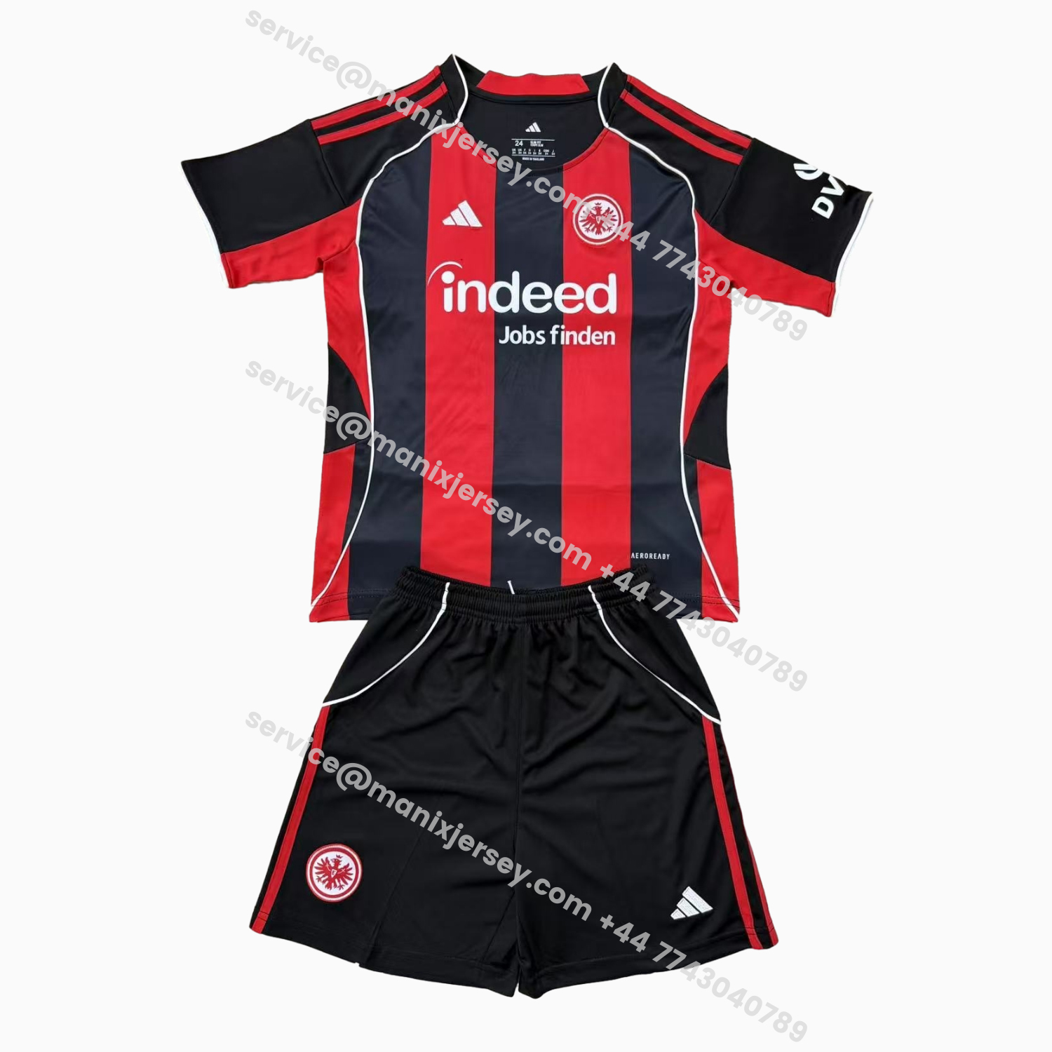 ManixJersey.com | Frankfurt 25-26 Home Kids Kit -Customize Name, Number and Patch | Worldwide Shipping
