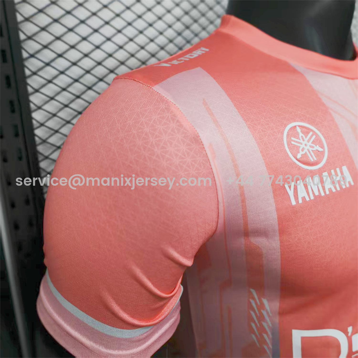 ManixJersey.com | Marseille 25-26 Pink Stripes Special Jersey - Player Version -Customize Name, Number and Patch | Worldwide Shipping
