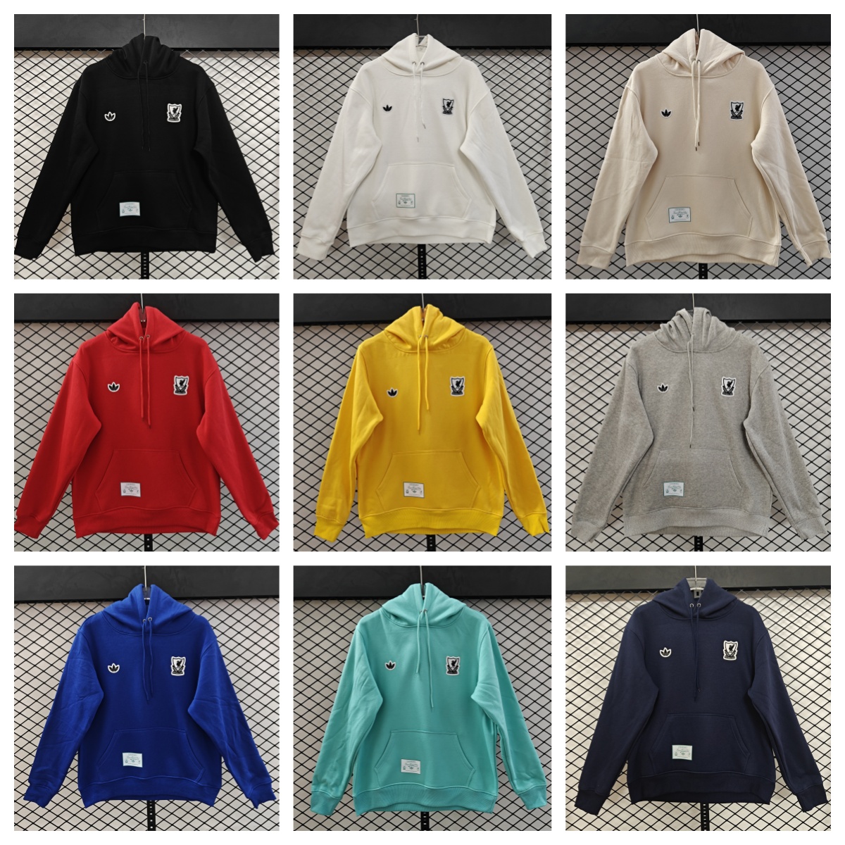 ManixJersey.com | Liver.pool 25-26 Originals Terrace Icon White Team Logo Unisex Pullover Hoodie -Customize Name, Number and Patch | Worldwide Shipping
