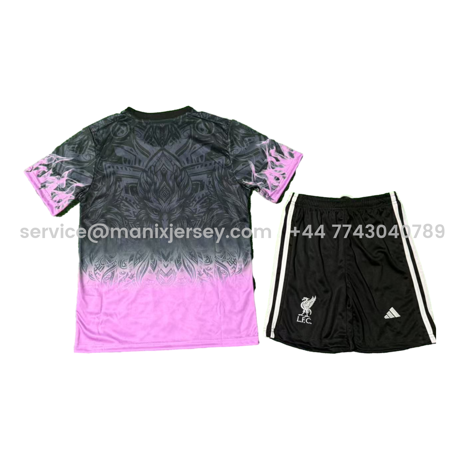 ManixJersey.com | Liver.pool 25-26 Purple Liver.pool Bird Black Special Kids Kit -Customize Name, Number and Patch | Worldwide Shipping