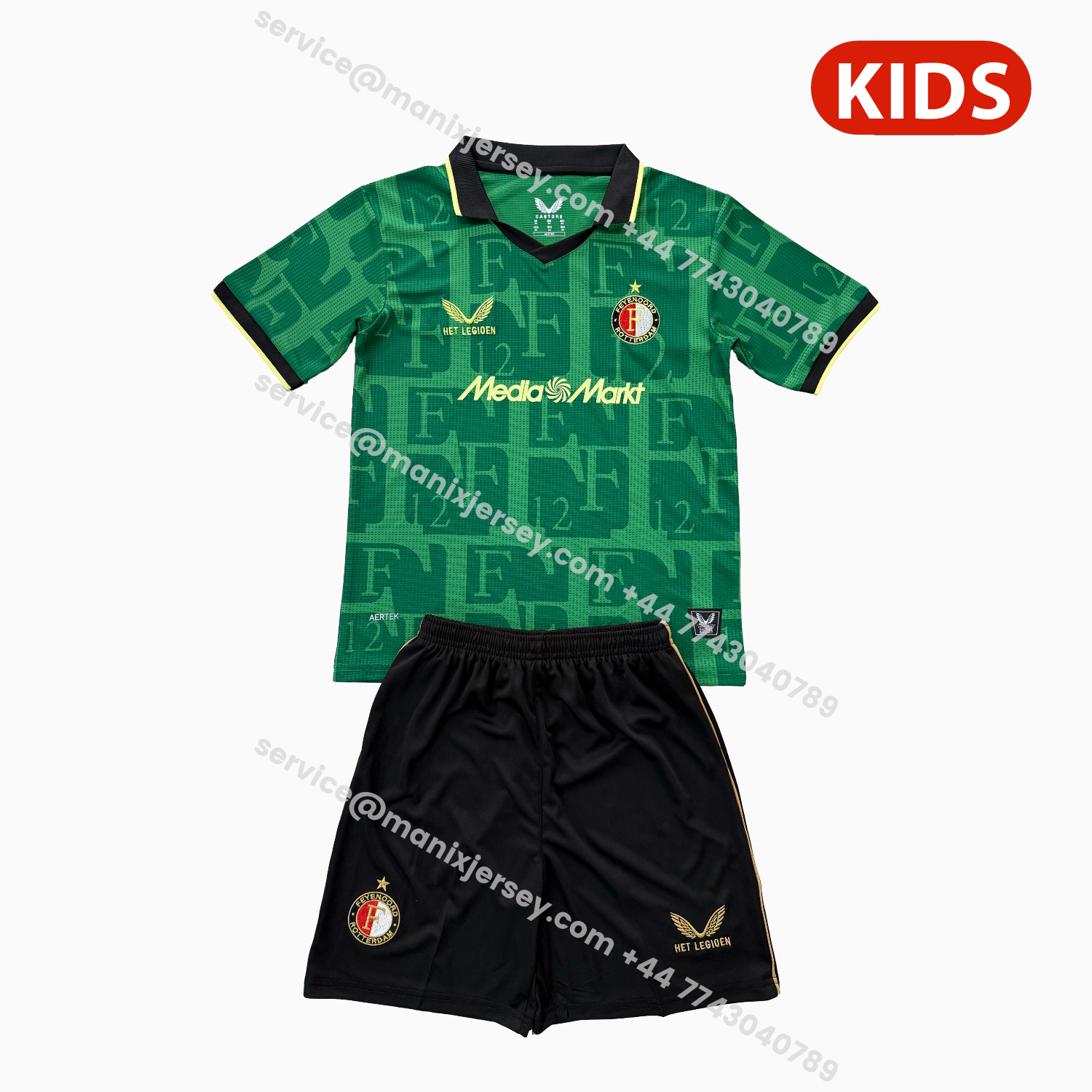ManixJersey.com | Feyenoord 25-26 Fourth Kids Kit -Customize Name, Number and Patch | Worldwide Shipping