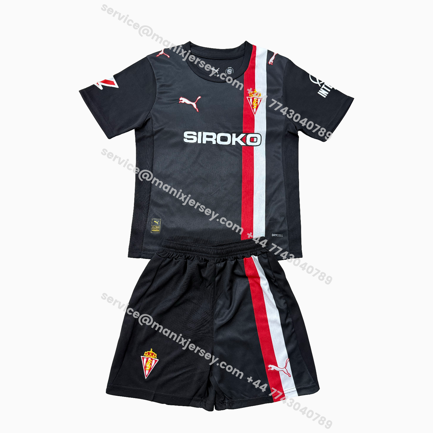 ManixJersey.com | Sporting Gijon 25-26 Away Men's Adult Jersey Set - Fans Version -Customize Name, Number and Patch | Worldwide Shipping