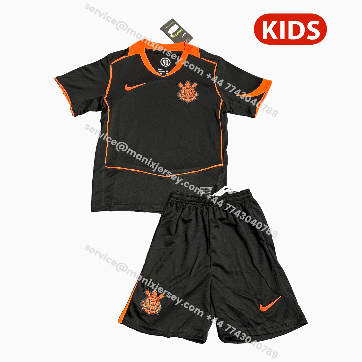 ManixJersey.com | Corinthians 25-26 Third Kids Kit -Customize Name, Number and Patch | Worldwide Shipping