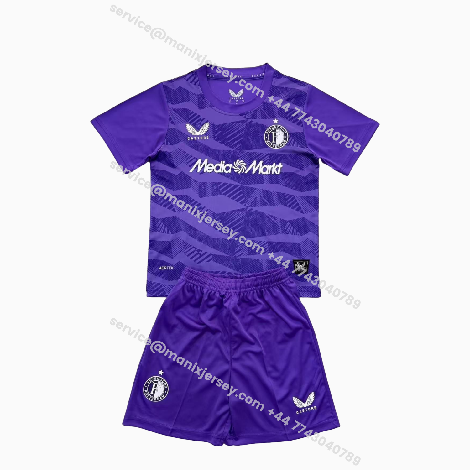 ManixJersey.com | Feyenoord 25-26 Purple Goalkeeper Men's Adult Jersey Set - Fans Version -Customize Name, Number and Patch | Worldwide Shipping
