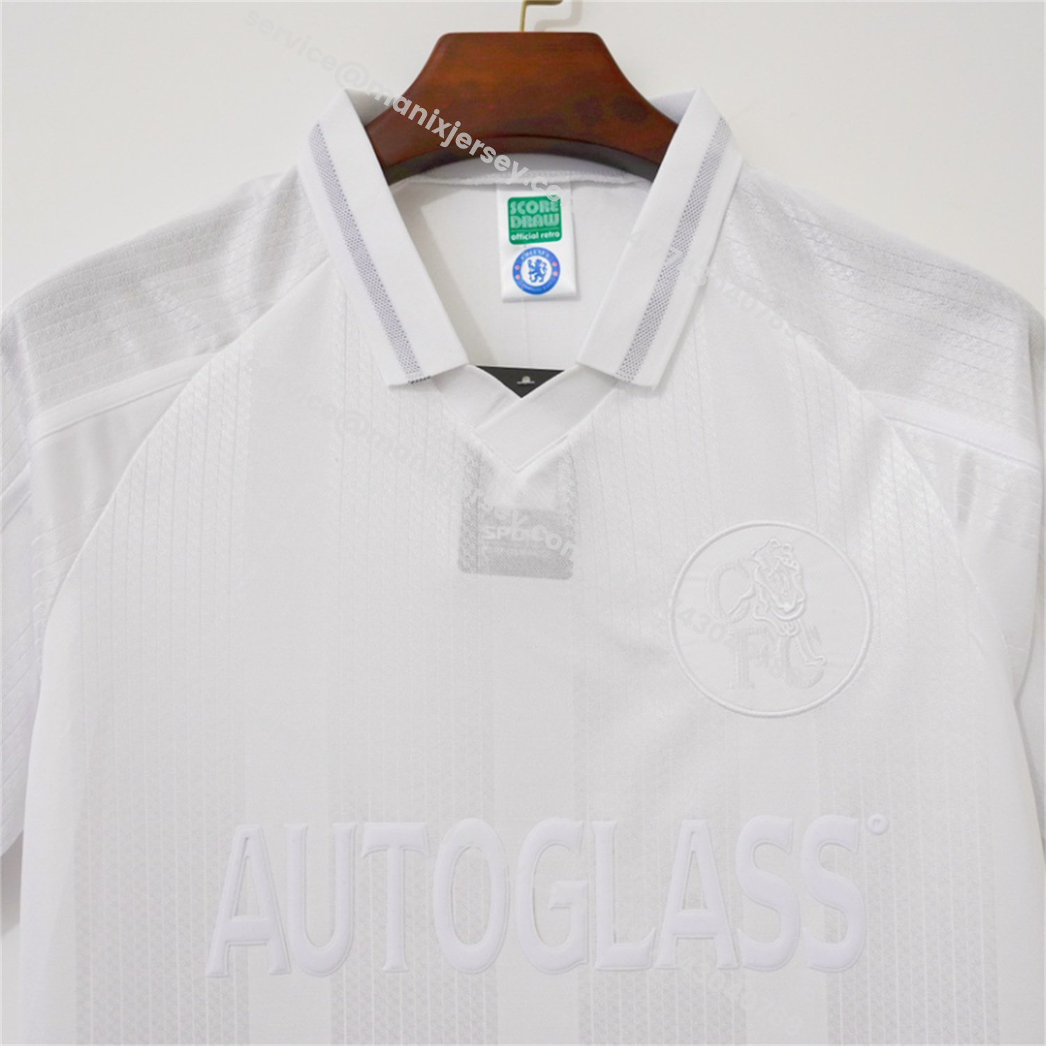 ManixJersey.com | Retro C.H.E.L.S.E.A 1998 Pure White Special Jersey -Customize Name, Number and Patch | Worldwide Shipping