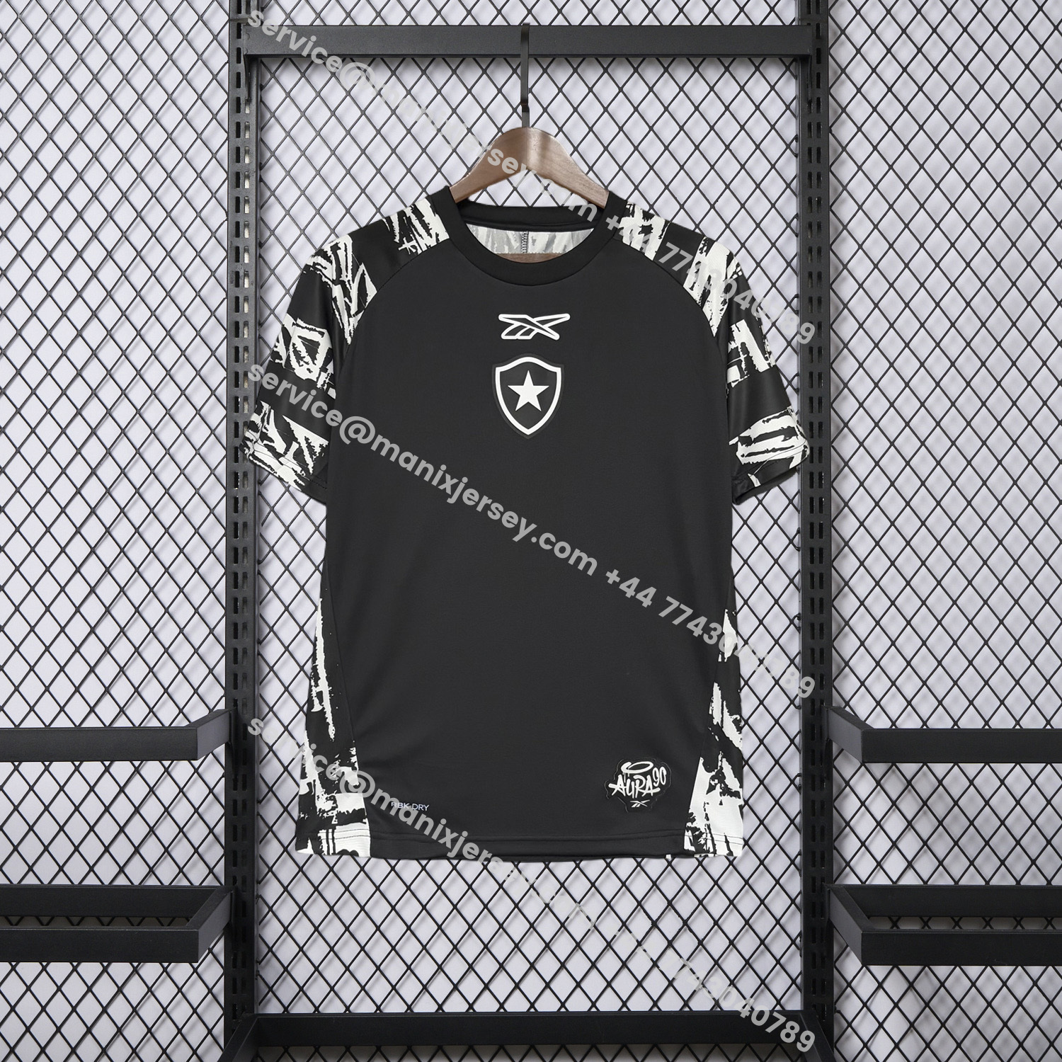 ManixJersey.com | Botafogo 25-26 Black Pre-Match Jersey - Fans Version -Customize Name, Number and Patch | Worldwide Shipping