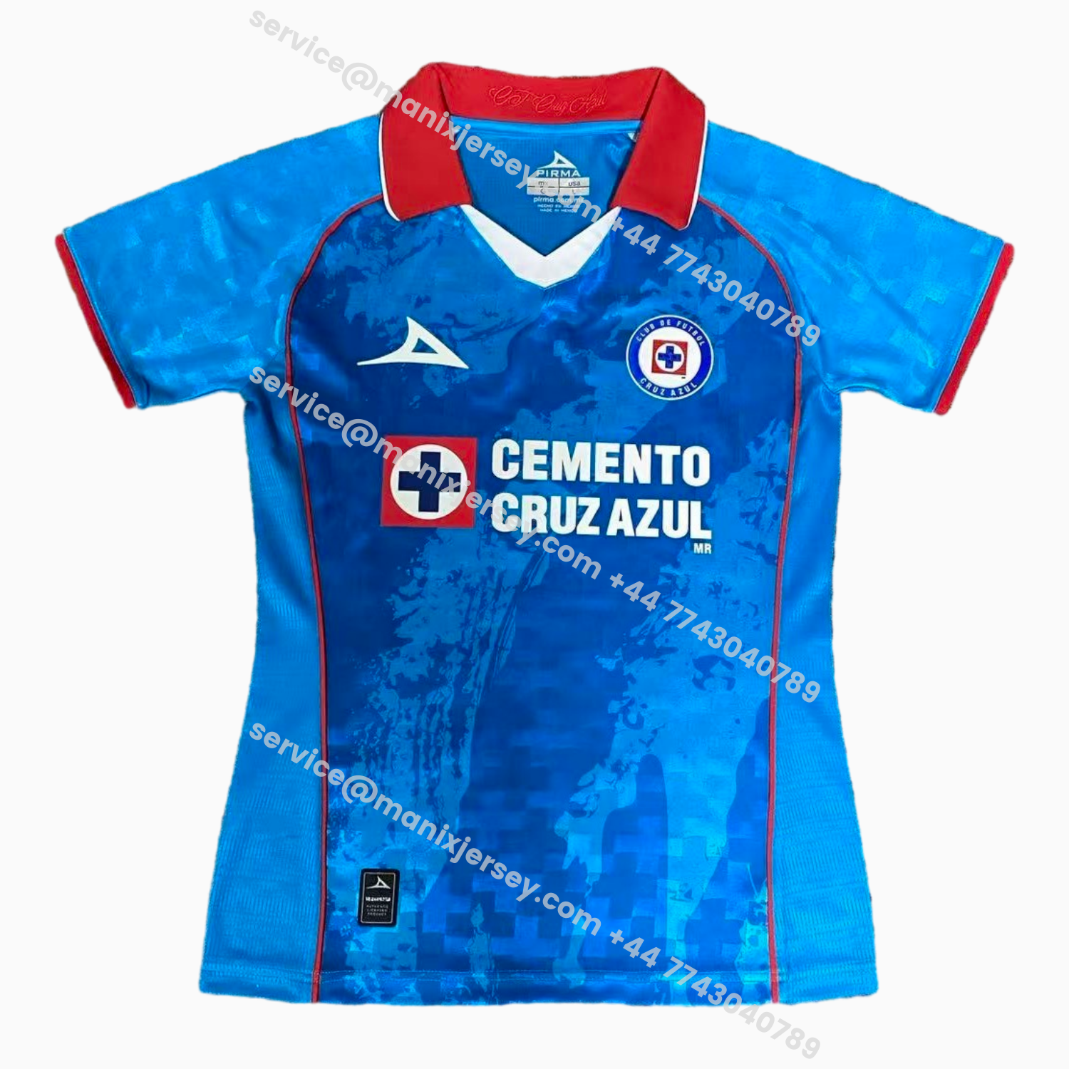 ManixJersey.com | Women's Cruz Azul 2026 Home Intercontinental Jersey - Fans Version -Customize Name, Number and Patch | Worldwide Shipping