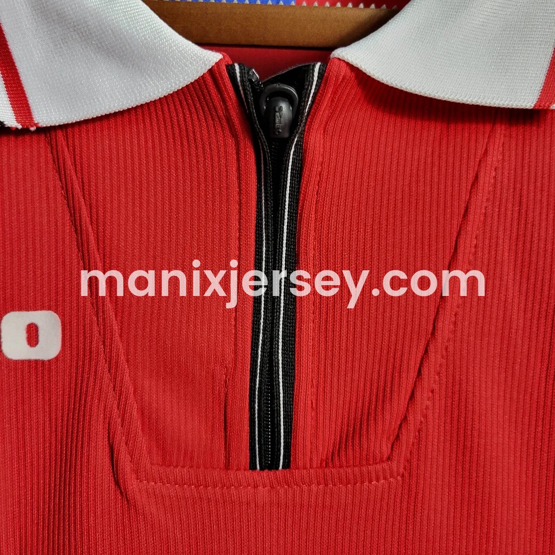 ManixJersey.com | Retro Manchester United 98-99 Home Long Sleeve Jersey -Customize Name, Number and Patch | Worldwide Shipping