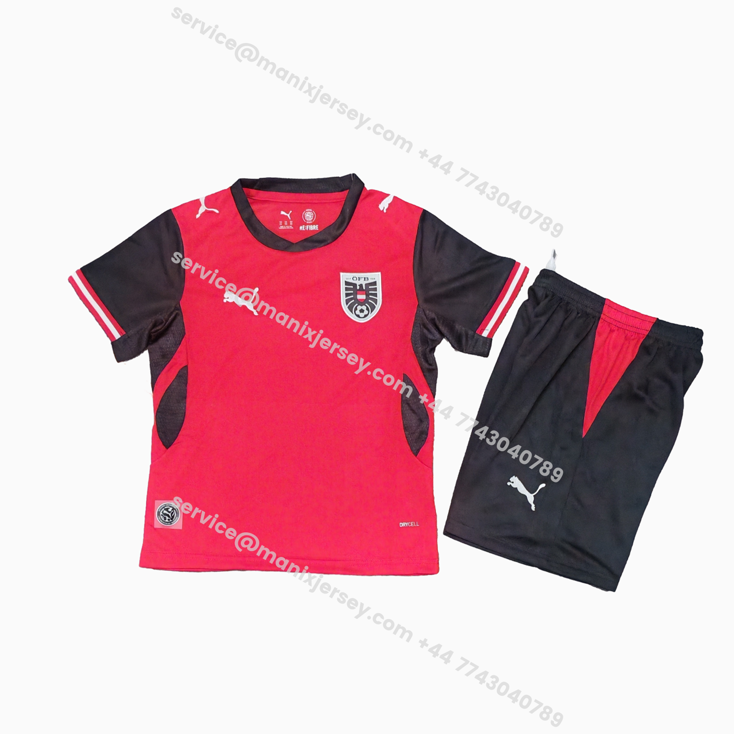 ManixJersey.com | Austria 2026 Home Kids Kit -Customize Name, Number and Patch | Worldwide Shipping