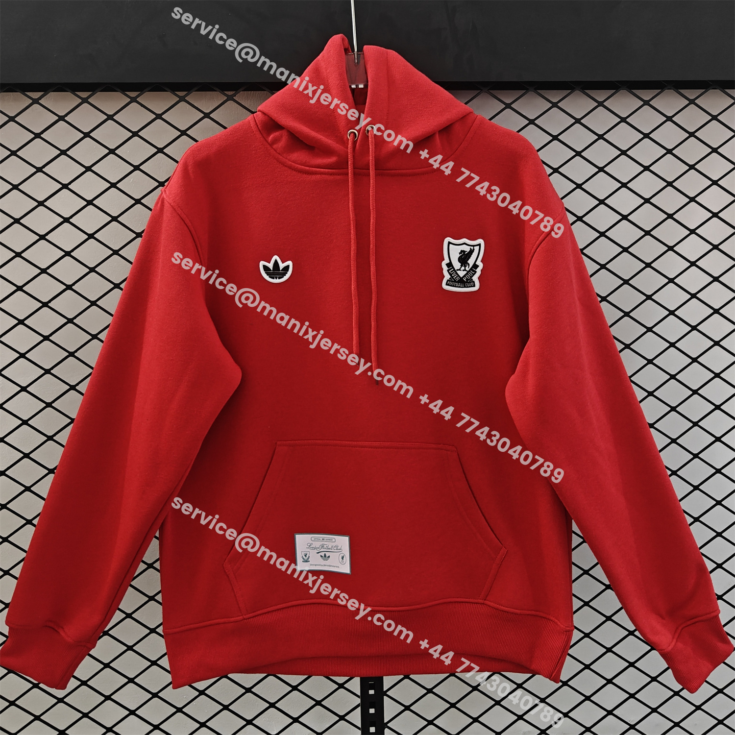 ManixJersey.com | Liver.pool 25-26 Originals Terrace Icon White Team Logo Unisex Pullover Hoodie -Customize Name, Number and Patch | Worldwide Shipping