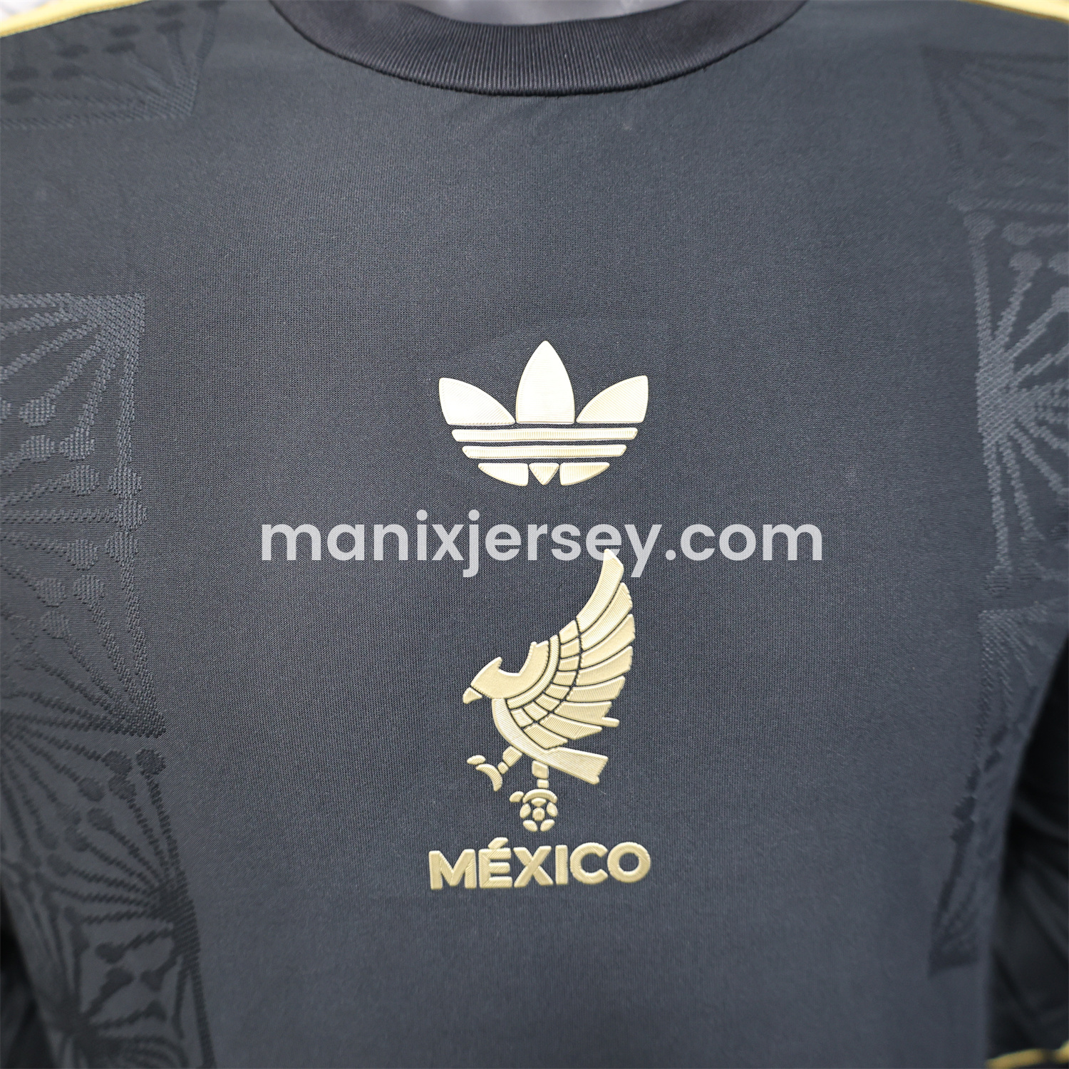 ManixJersey.com | Mexico 2025 Gold Cup Black Long Sleeves Jersey - Player Version -Customize Name, Number and Patch | Worldwide Shipping