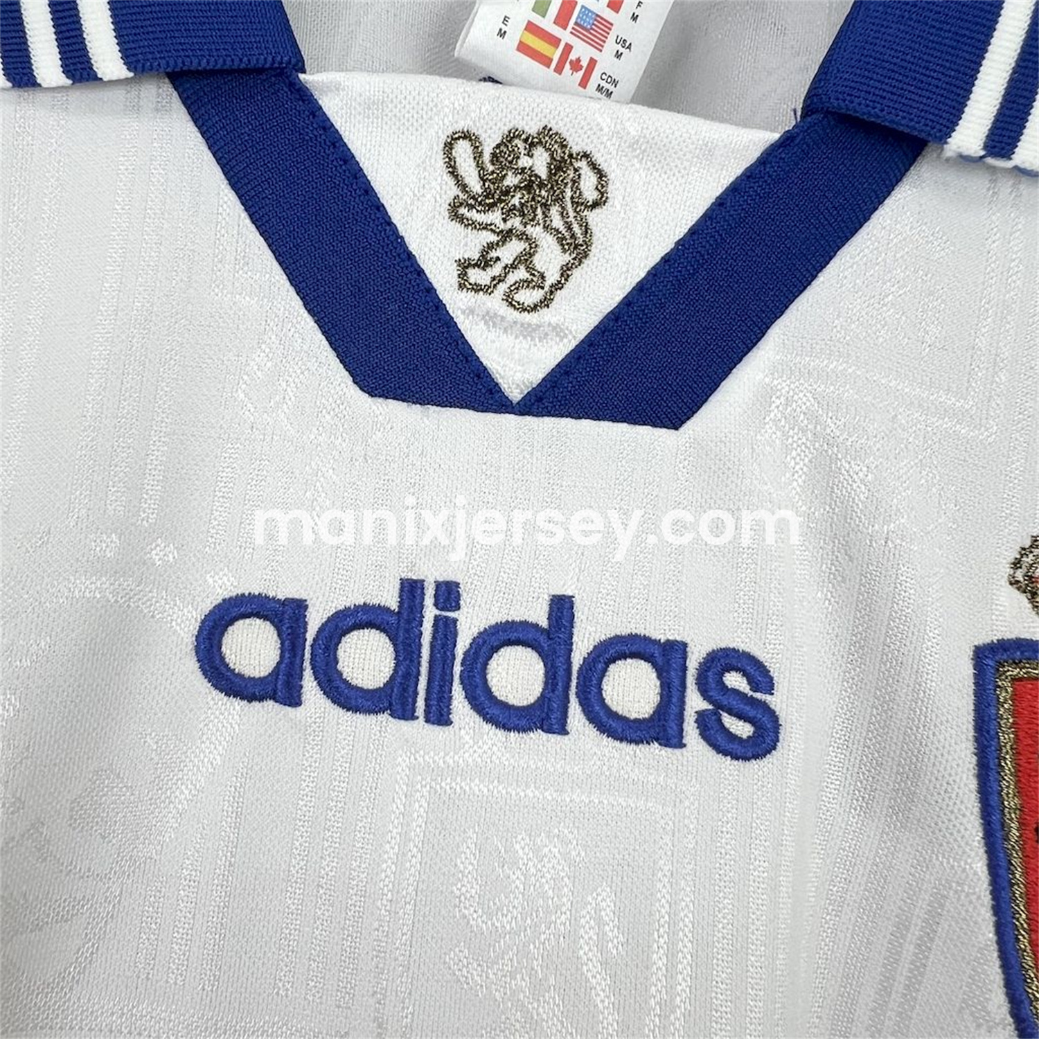ManixJersey.com | Retro Real Zaragoza 1997- 98 Home Jersey -Customize Name, Number and Patch | Worldwide Shipping