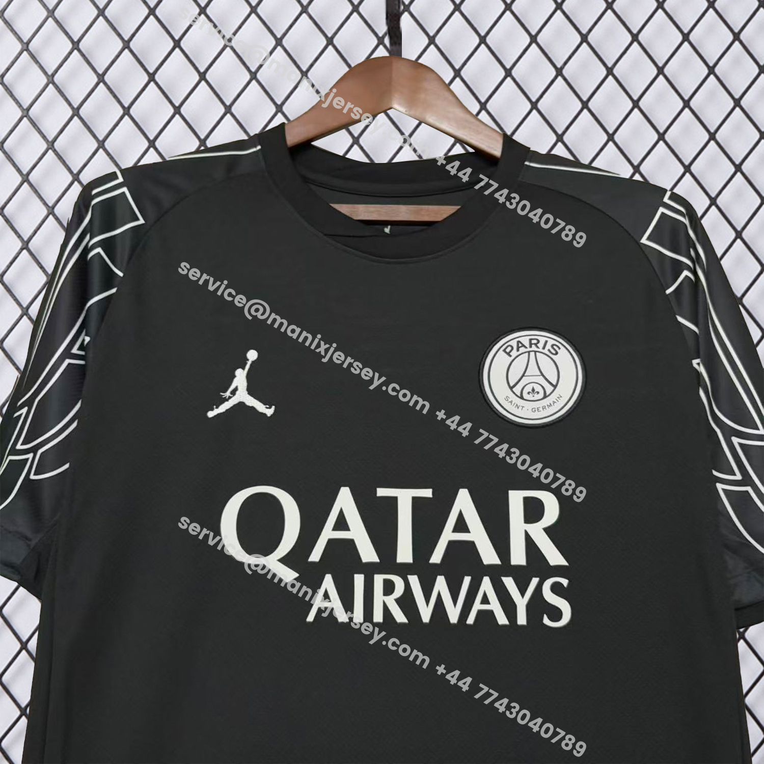 ManixJersey.com | Paris Saint-Germain PSG 25-26 JD Black Special Jersey - Fans Version -Customize Name, Number and Patch | Worldwide Shipping