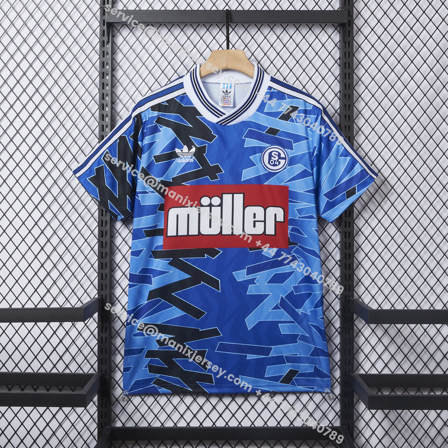 ManixJersey.com | Retro Schalke 04 1993-94 Home Jersey -Customize Name, Number and Patch | Worldwide Shipping