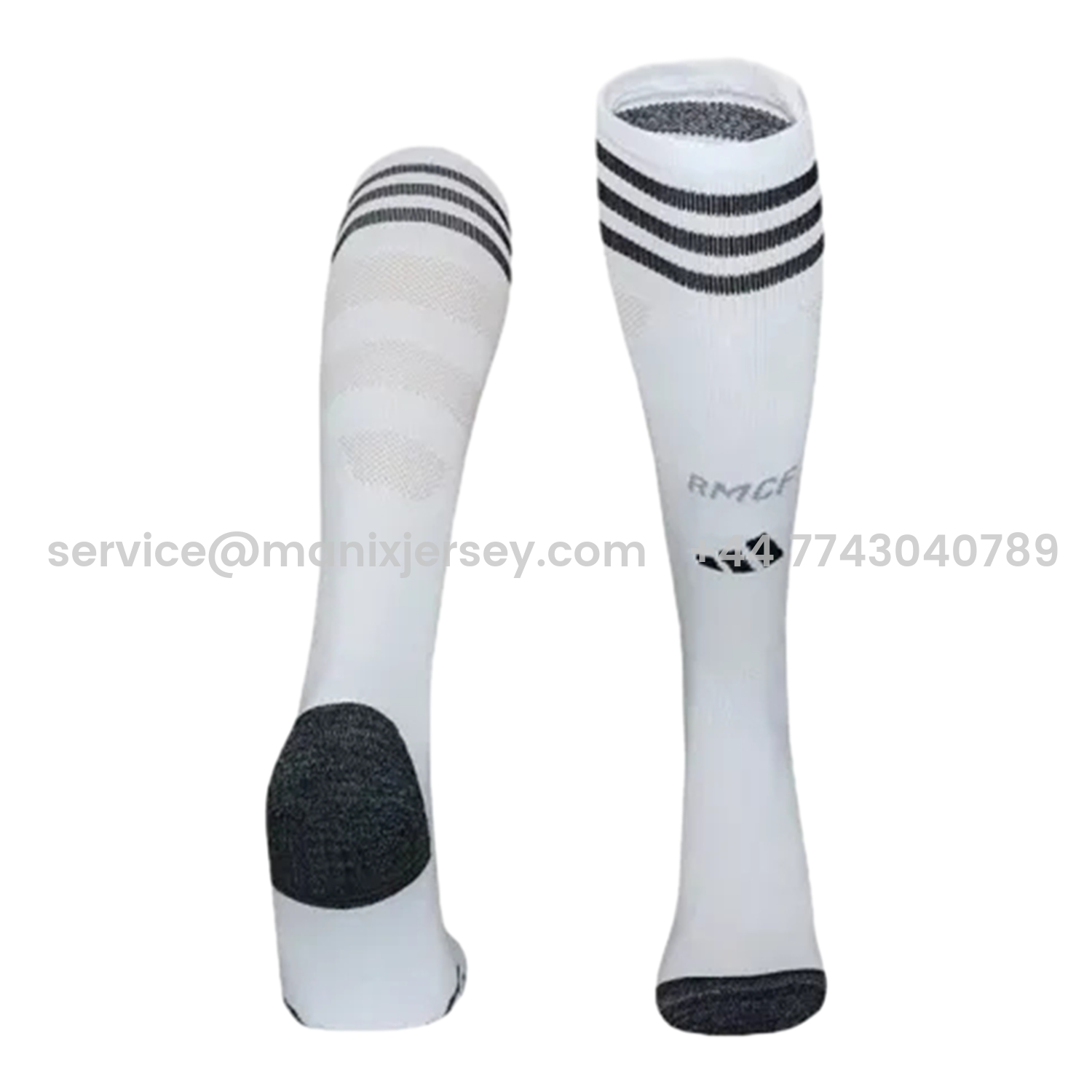 ManixJersey.com | Real Madrid 25-26 Home Socks - White -Customize Name, Number and Patch | Worldwide Shipping