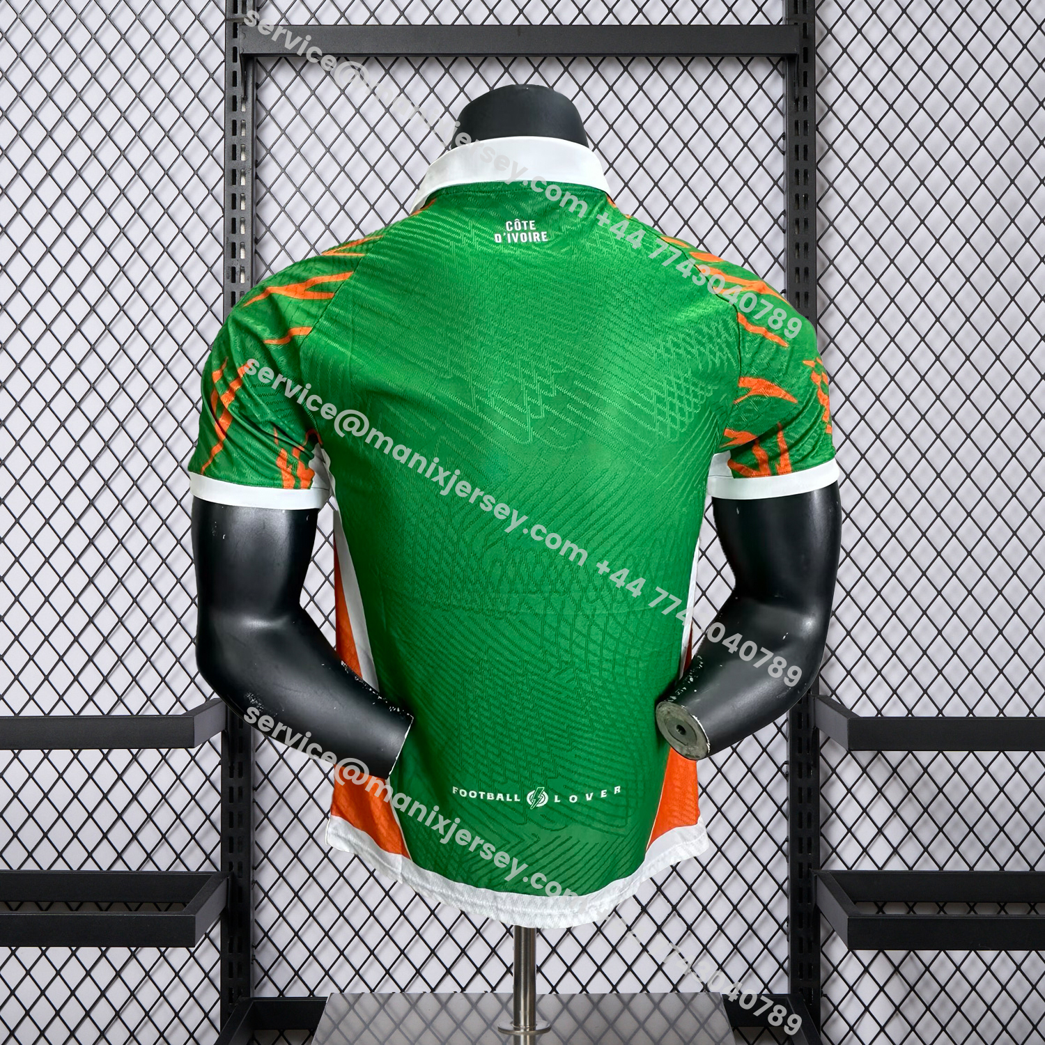 ManixJersey.com | Ivory Coast 25-26 Elephant And Kid Green Jersey - Player Version -Customize Name, Number and Patch | Worldwide Shipping