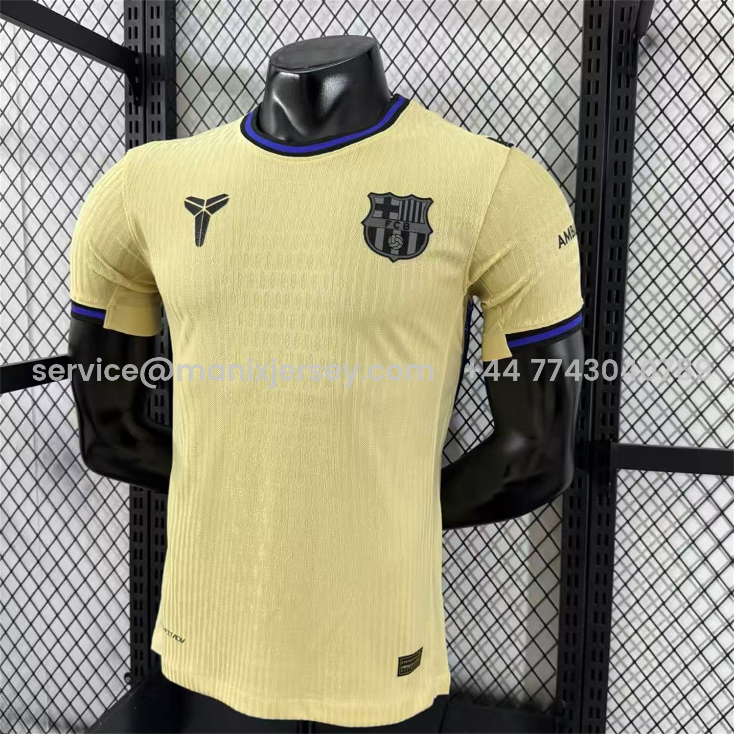 ManixJersey.com | Barcelona 25-26 Away Unsponsored Jersey - Player Version -Customize Name, Number and Patch | Worldwide Shipping