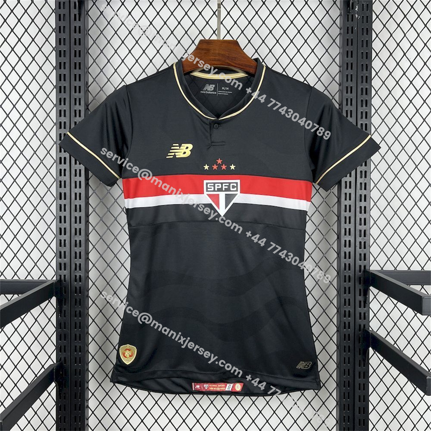 ManixJersey.com | Women's Sao Paulo 25-26 Black Special Unsponsored Jersey -Customize Name, Number and Patch | Worldwide Shipping