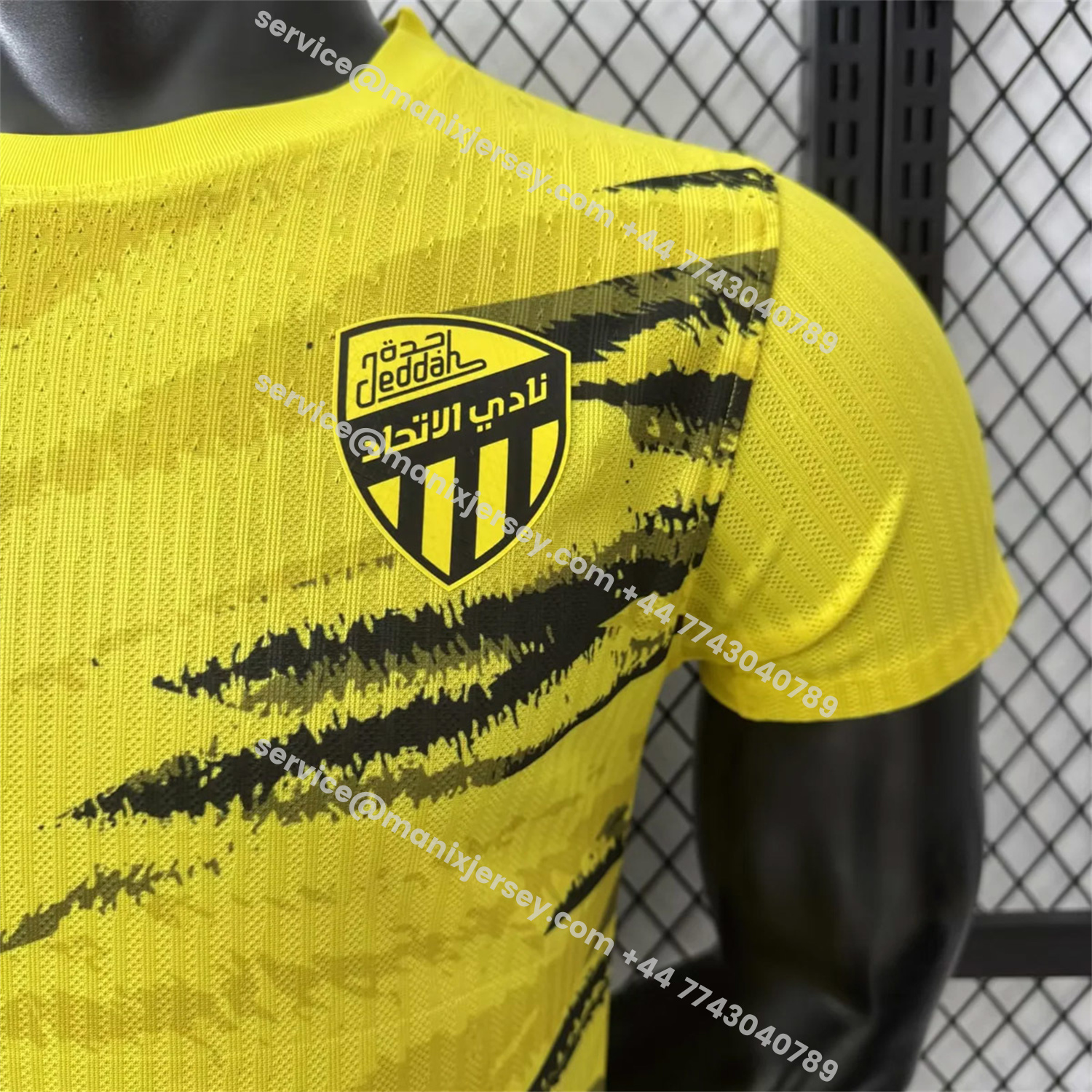 ManixJersey.com | Al Ittihad Jeddah United 25-26 Pre-Match Yellow Jersey - Player Version -Customize Name, Number and Patch | Worldwide Shipping