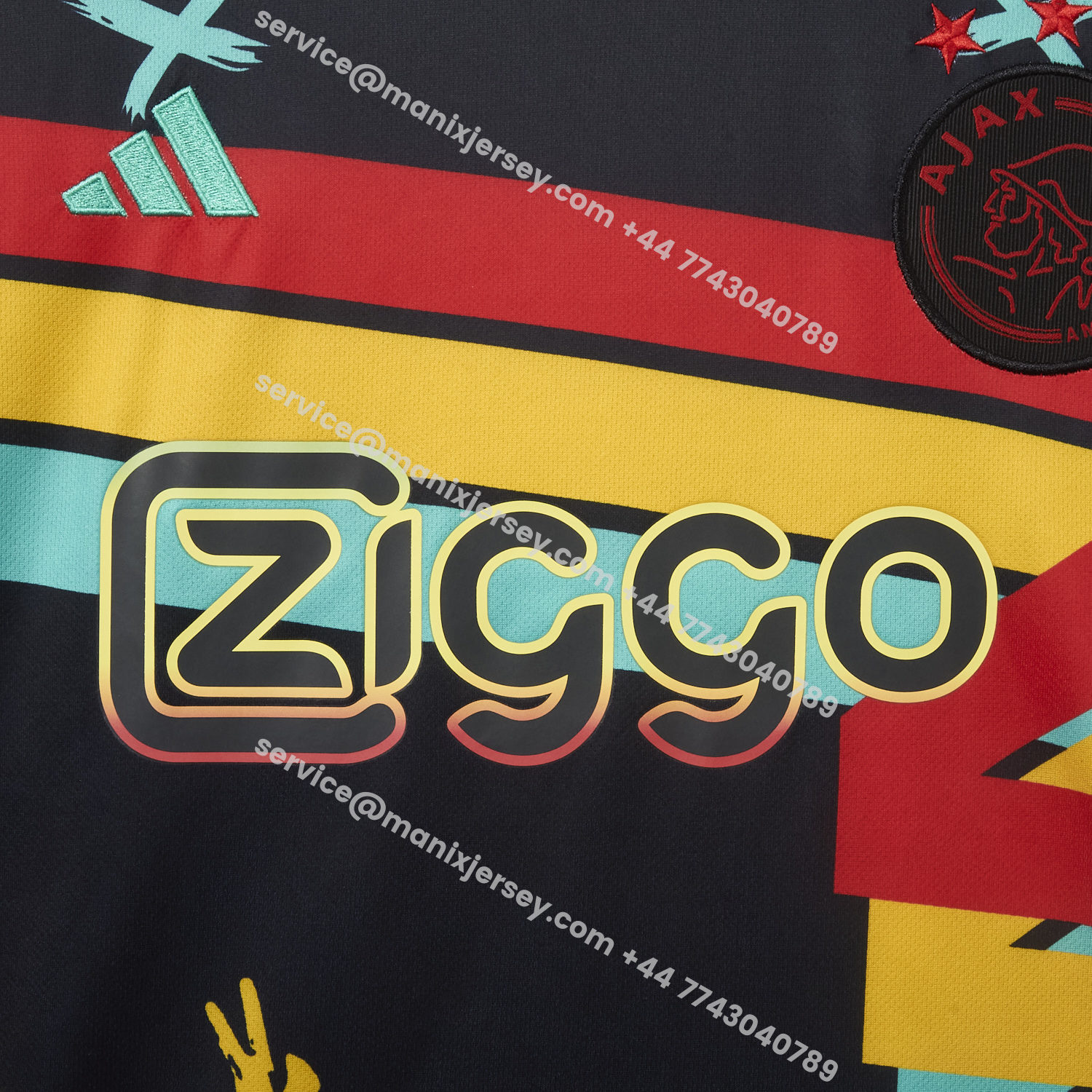 ManixJersey.com | Ajax 25-26 Graffiti Special Jersey - Fans Version -Customize Name, Number and Patch | Worldwide Shipping