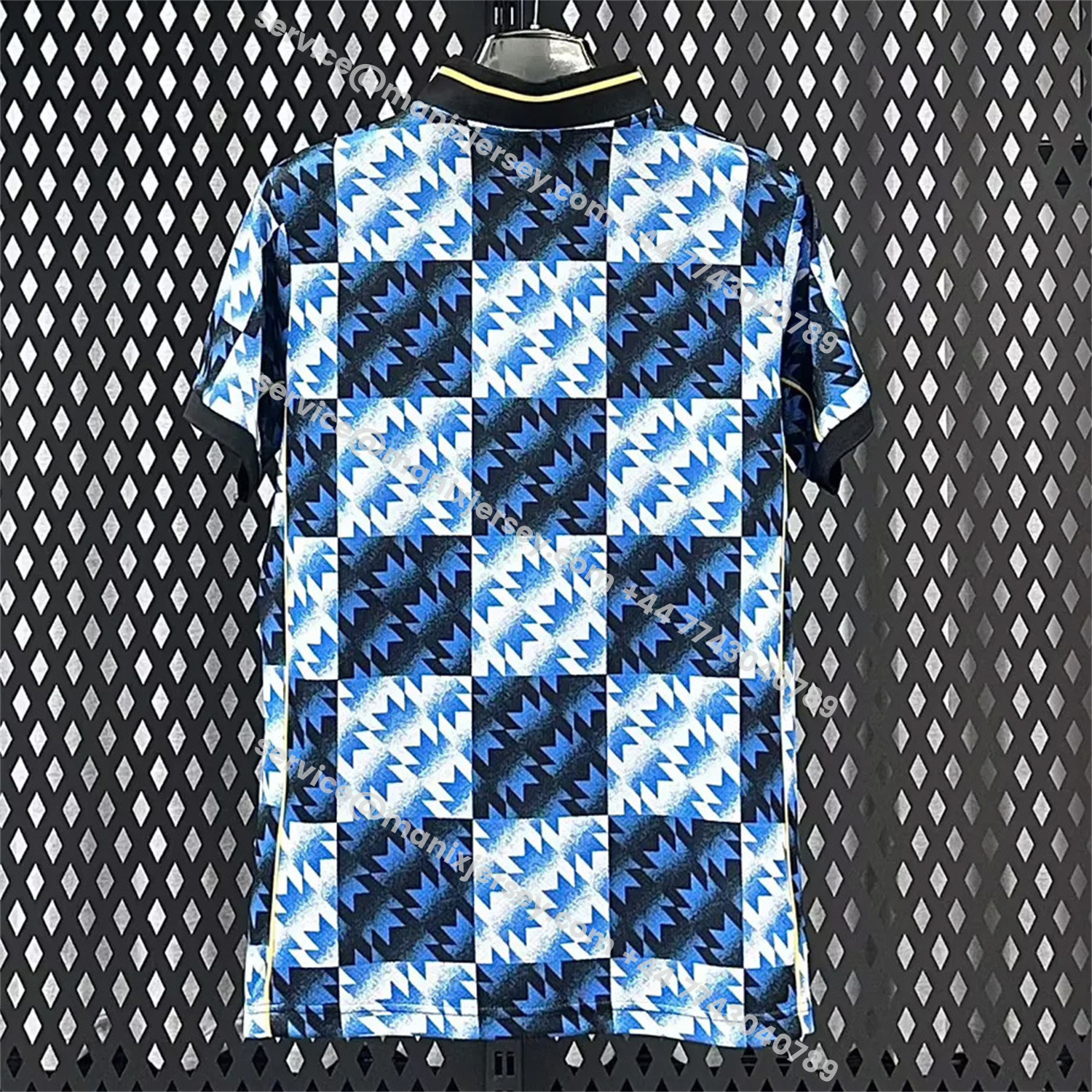 ManixJersey.com | Manchester United 25-26 Blue And Black Checkerboard Special Jersey - Fans Version -Customize Name, Number and Patch | Worldwide Shipping