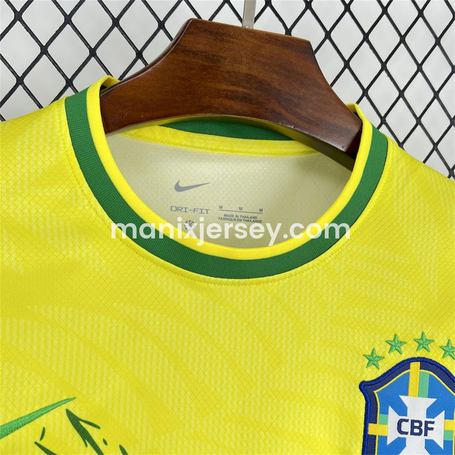 ManixJersey.com | Brazil 25-26 Green Dove Yellow Jersey - Fans Version -Customize Name, Number and Patch | Worldwide Shipping