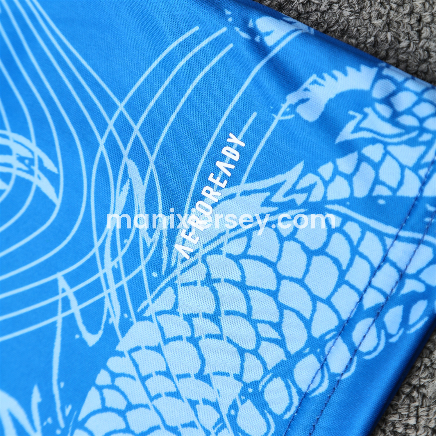 ManixJersey.com | Real Madrid 25-26 Vest Training Set - Blue Black Dragon Vest & Black-White Shorts -Customize Name, Number and Patch | Worldwide Shipping