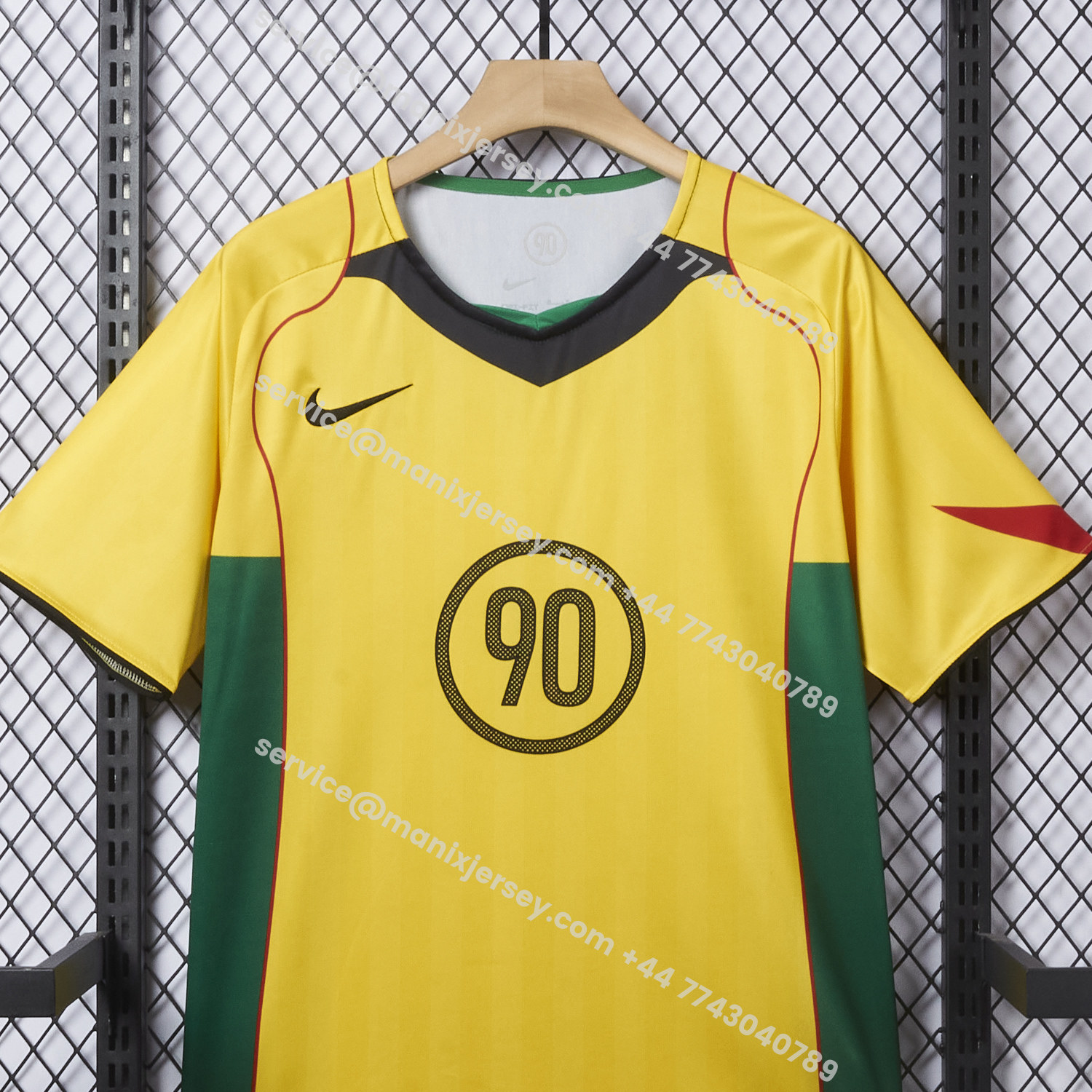 ManixJersey.com | Brazil 25-26 Retro Style Total 90 Yellow Jersey - Fans Version -Customize Name, Number and Patch | Worldwide Shipping