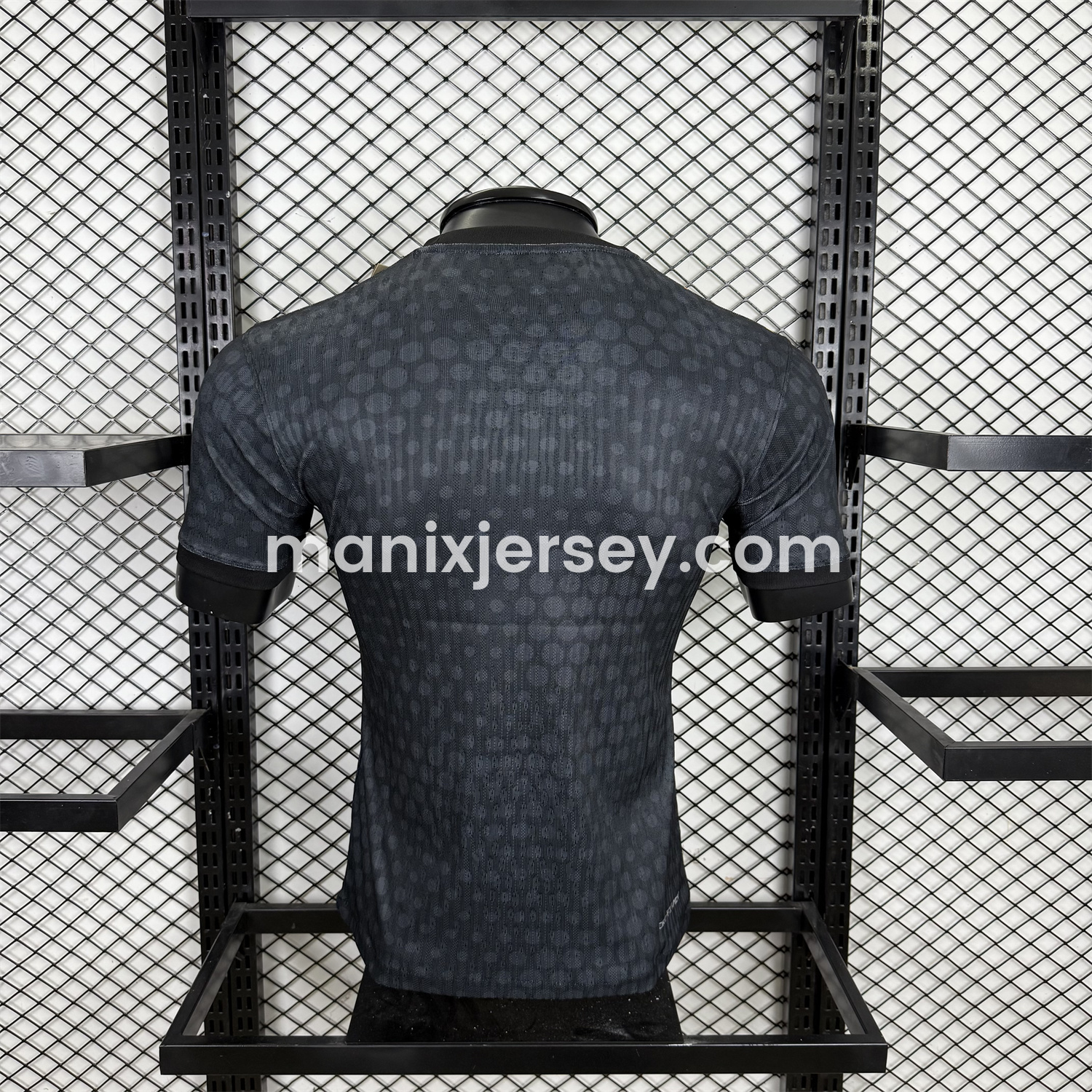 ManixJersey.com | Barcelona 25-26 Fluorescent Team Logo Lines Black Jersey - Player Version -Customize Name, Number and Patch | Worldwide Shipping