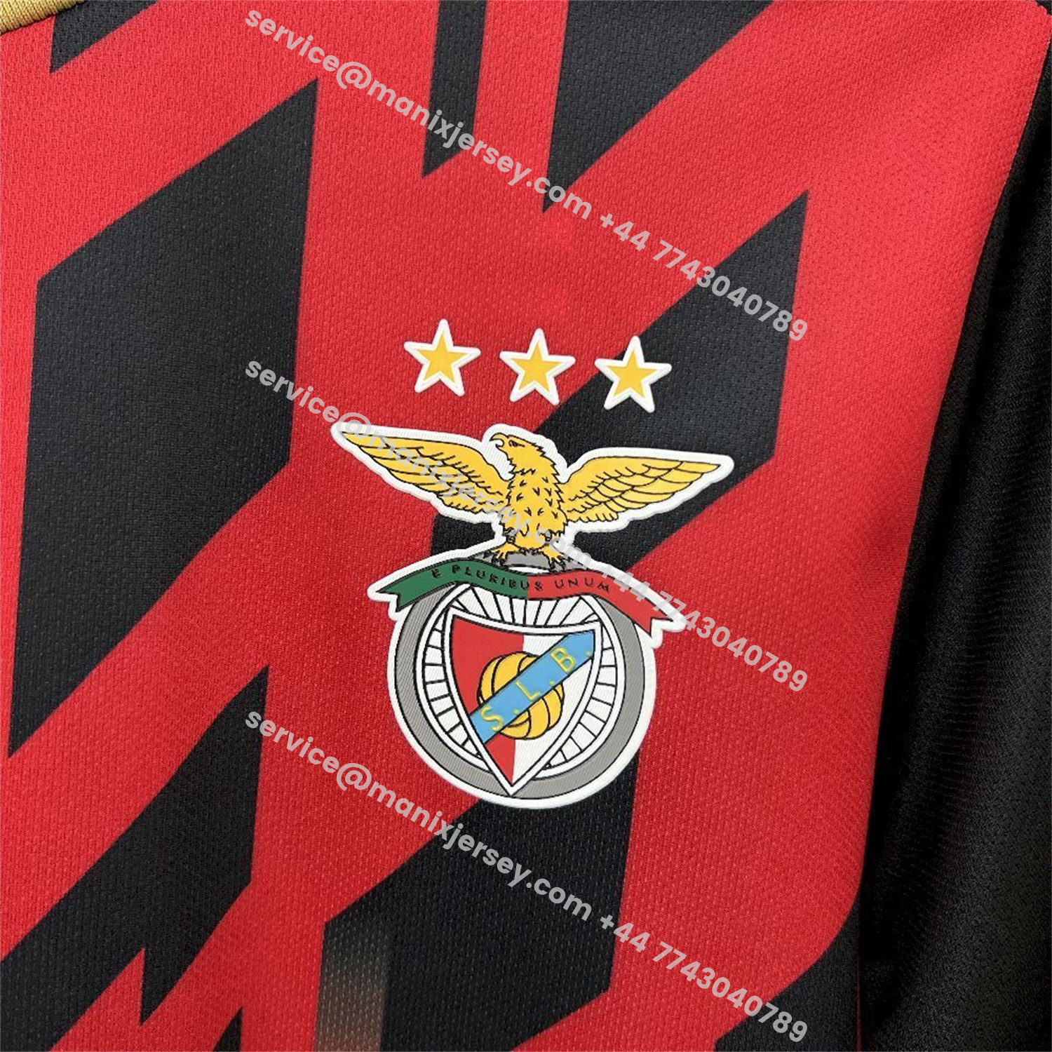 ManixJersey.com | Benfica 25-26 Red And Black Jersey - Fans Version -Customize Name, Number and Patch | Worldwide Shipping
