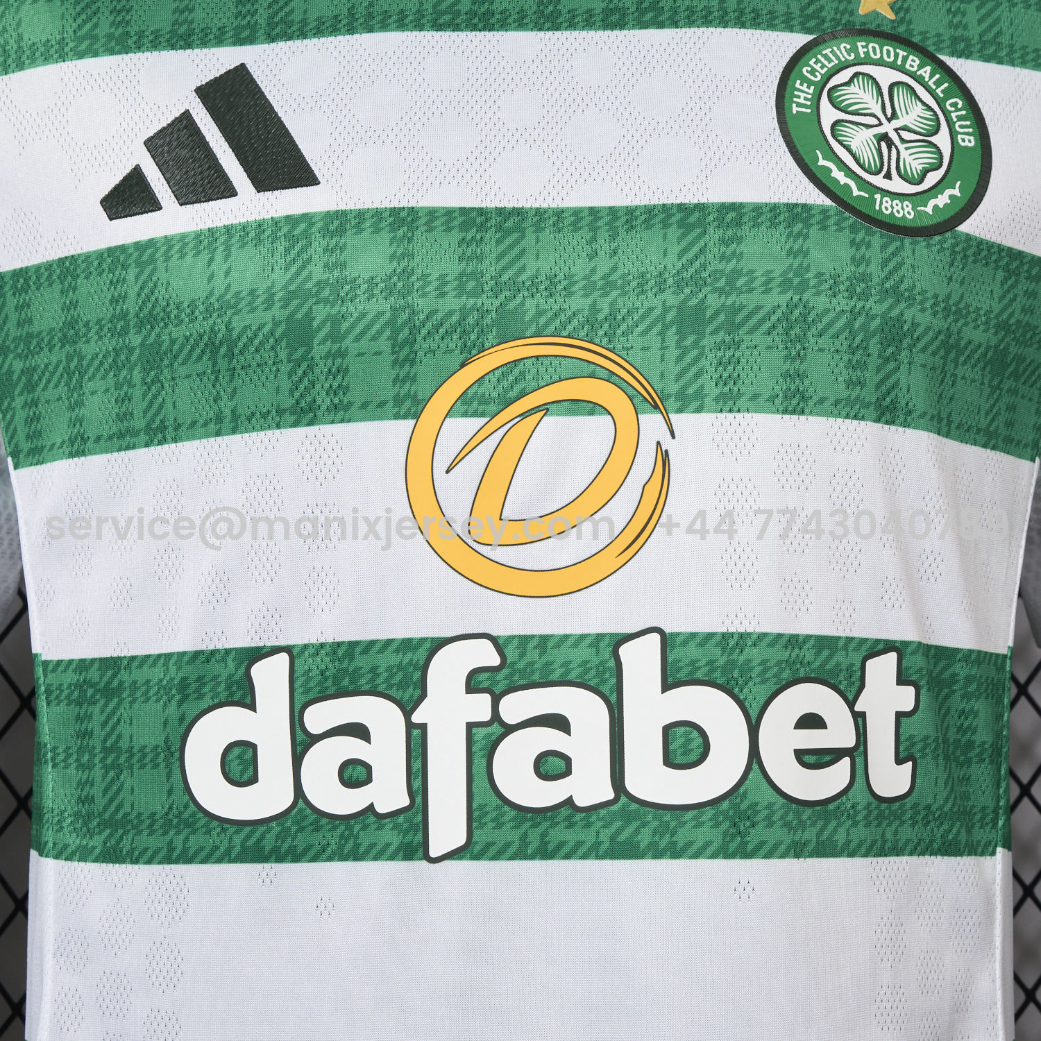ManixJersey.com | Celtic 25-26 Home Green White Stripes Jersey - Player Version -Customize Name, Number and Patch | Worldwide Shipping