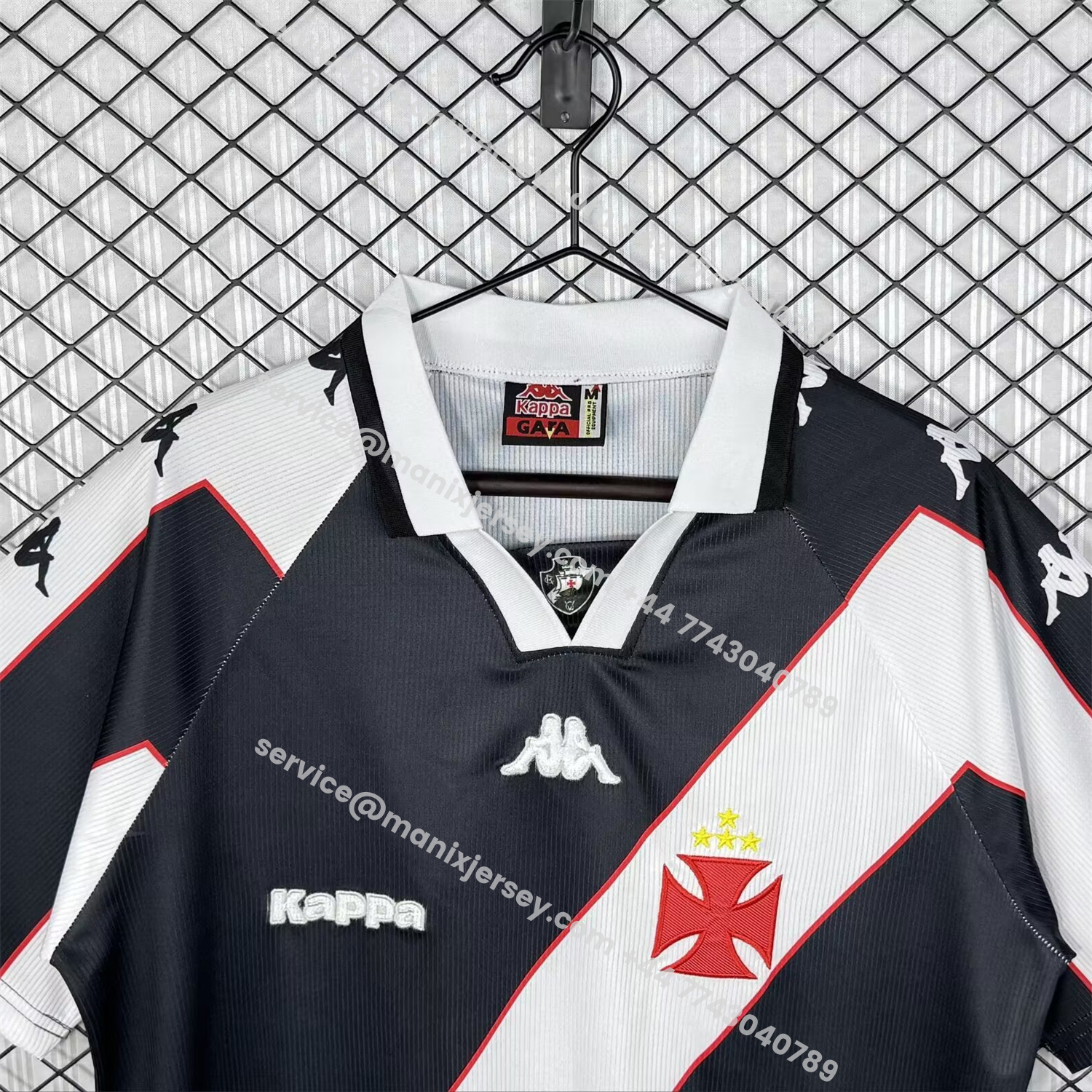 ManixJersey.com | Retro Vasco da Gama 1997 Home Black Jersey -Customize Name, Number and Patch | Worldwide Shipping