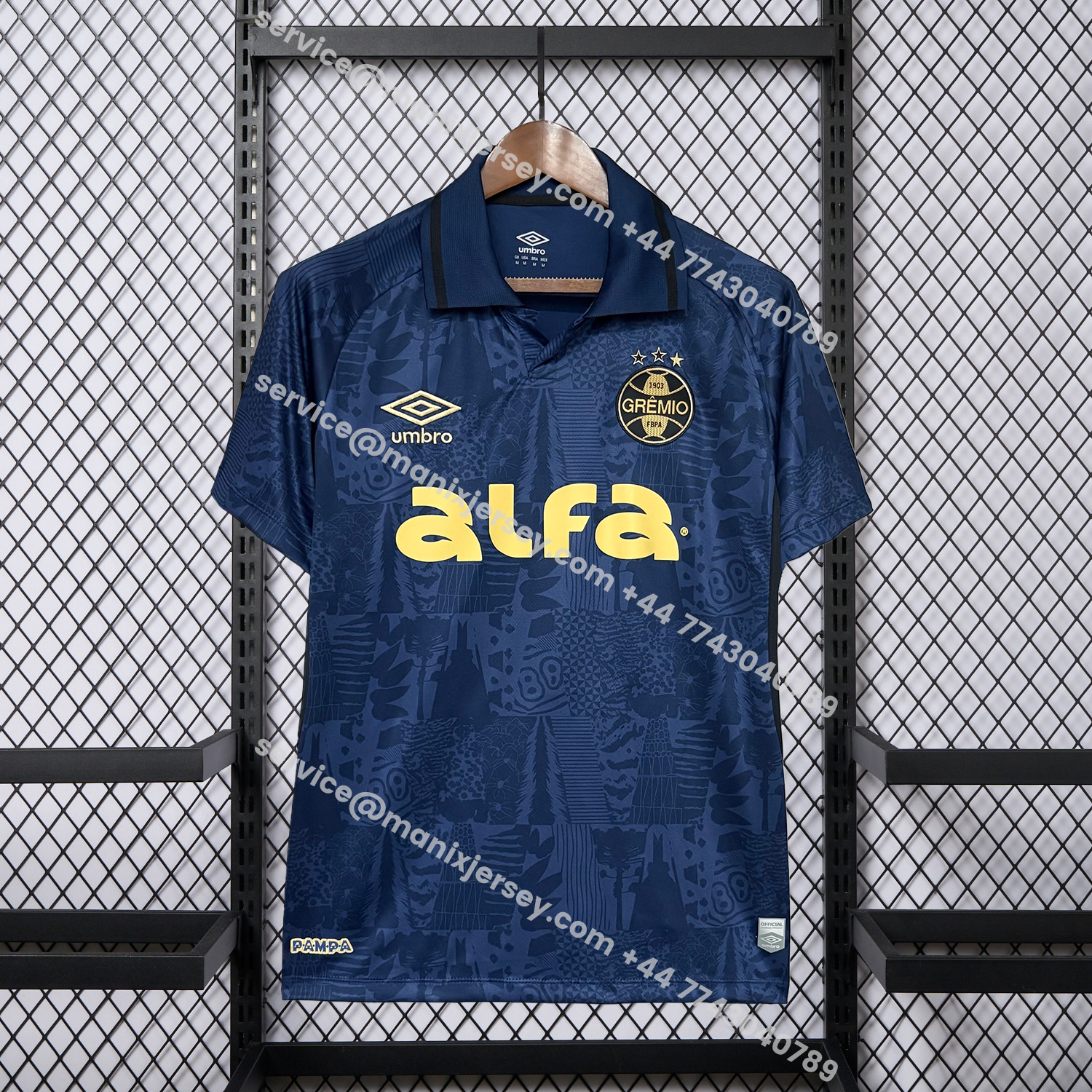 ManixJersey.com | Gremio 25-26 Third Dark Blue Jersey - Fans Version -Customize Name, Number and Patch | Worldwide Shipping