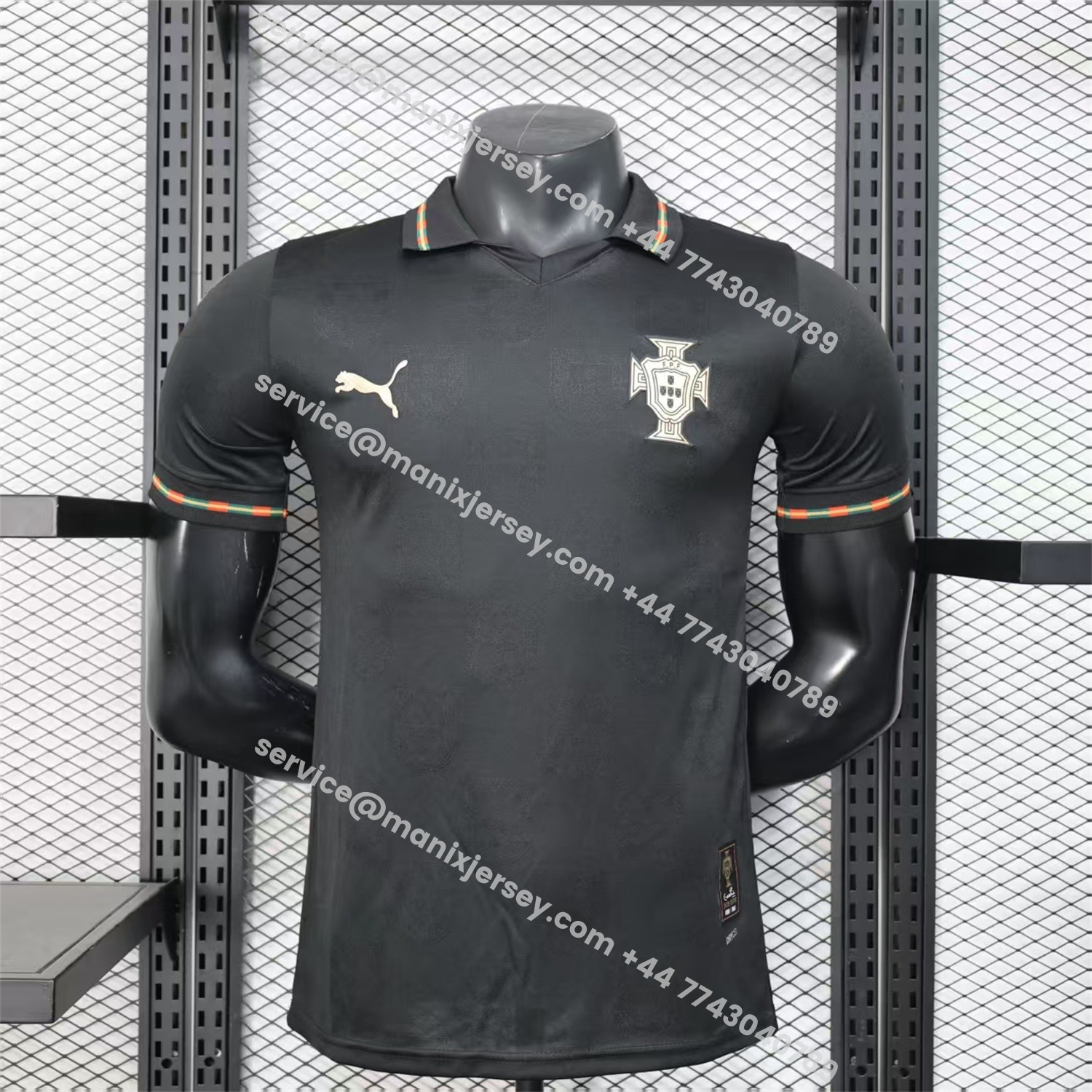 ManixJersey.com | Portugal 2026 Away Black Jersey (Leaked Version) - Player Version -Customize Name, Number and Patch | Worldwide Shipping