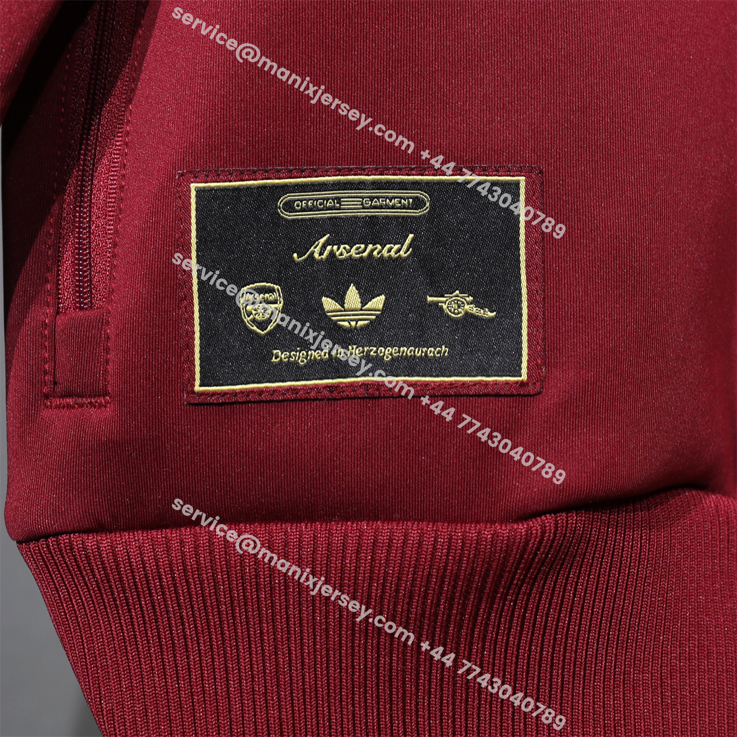ManixJersey.com | Arsenal 25-26 Jacket Training Tracksuit - Red Throwback Jackets & Red Pants -Customize Name, Number and Patch | Worldwide Shipping