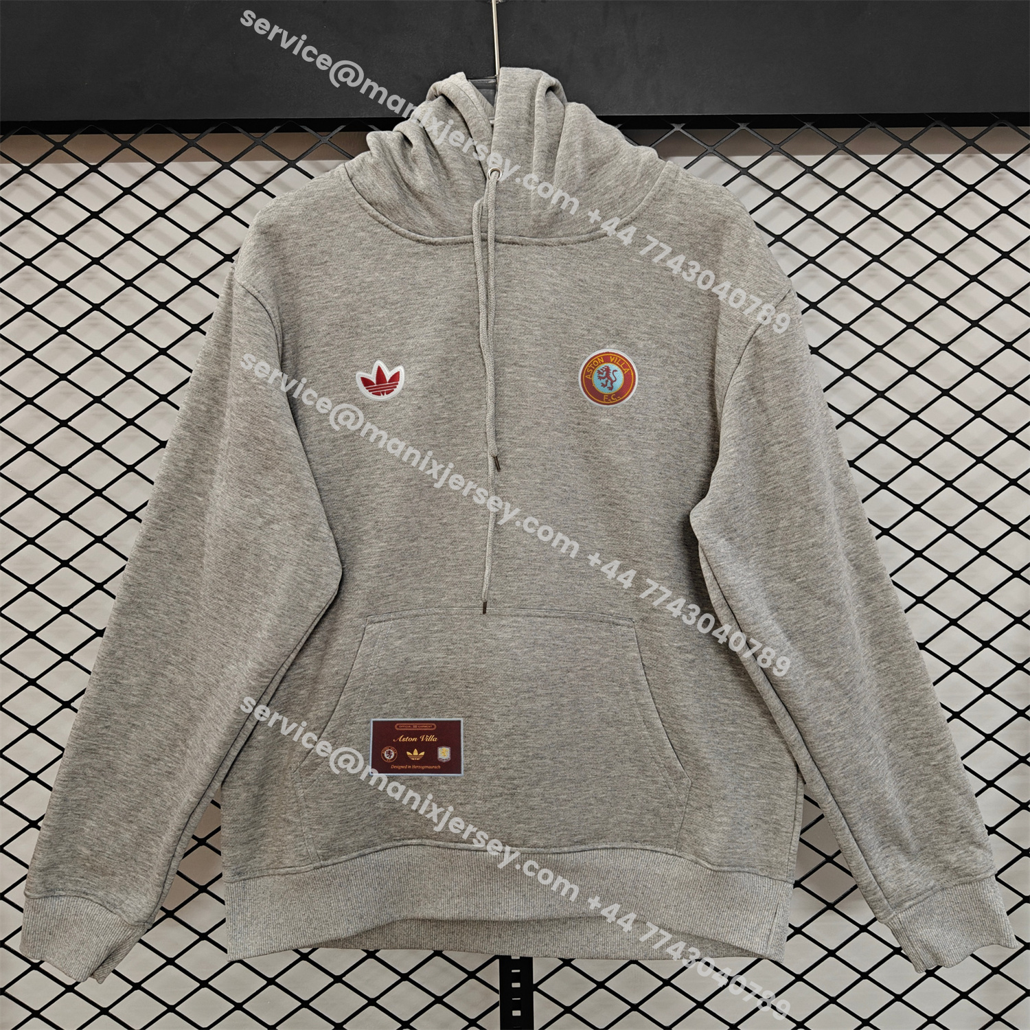 ManixJersey.com | Aston Villa 25-26 Originals Terrace Icon Unisex Pullover Hoodie -Customize Name, Number and Patch | Worldwide Shipping
