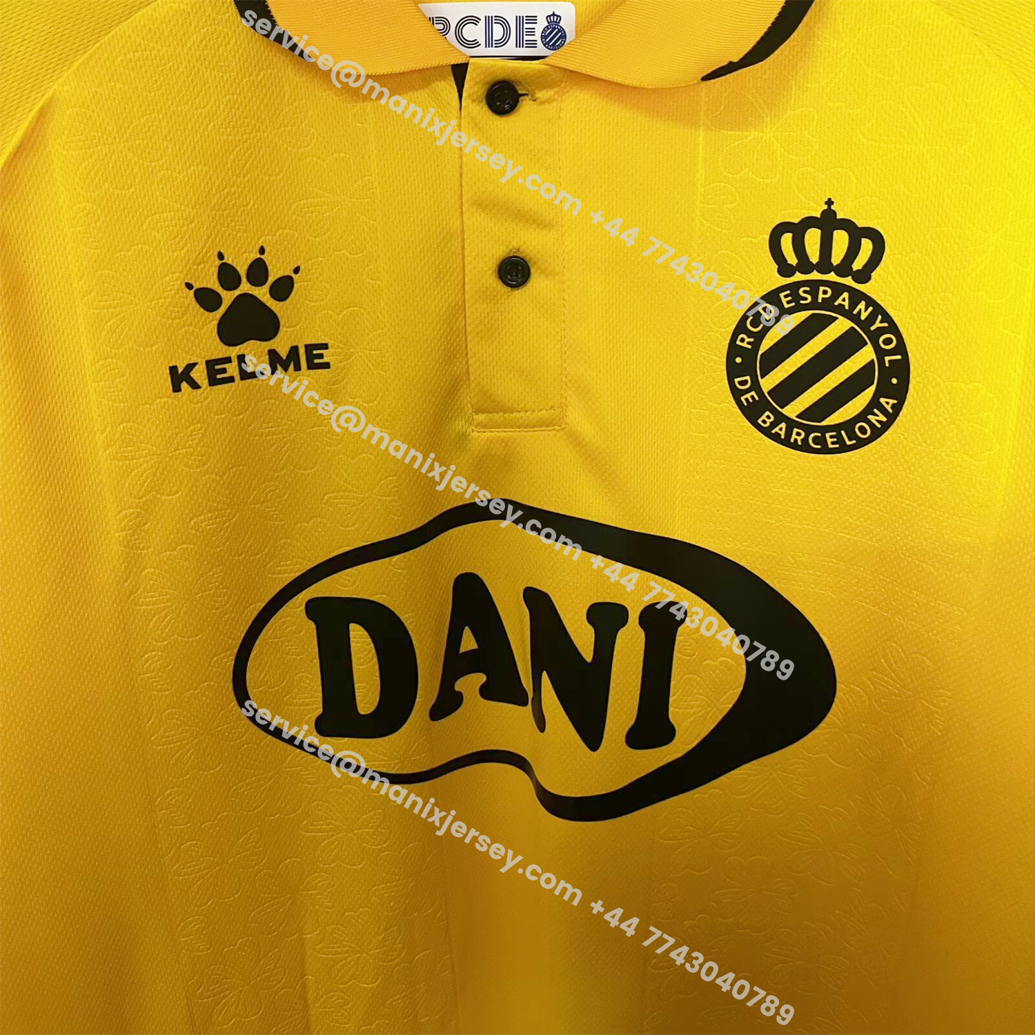 ManixJersey.com | RCD Espanyol 25-26 125th Anniversary Yellow Jersey - Fans Version -Customize Name, Number and Patch | Worldwide Shipping