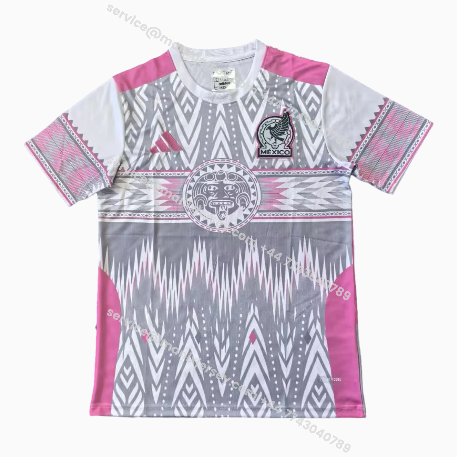 ManixJersey.com | Mexico 25-26 Feathered Serpent Pink And Grey Special Jersey - Fans Version -Customize Name, Number and Patch | Worldwide Shipping