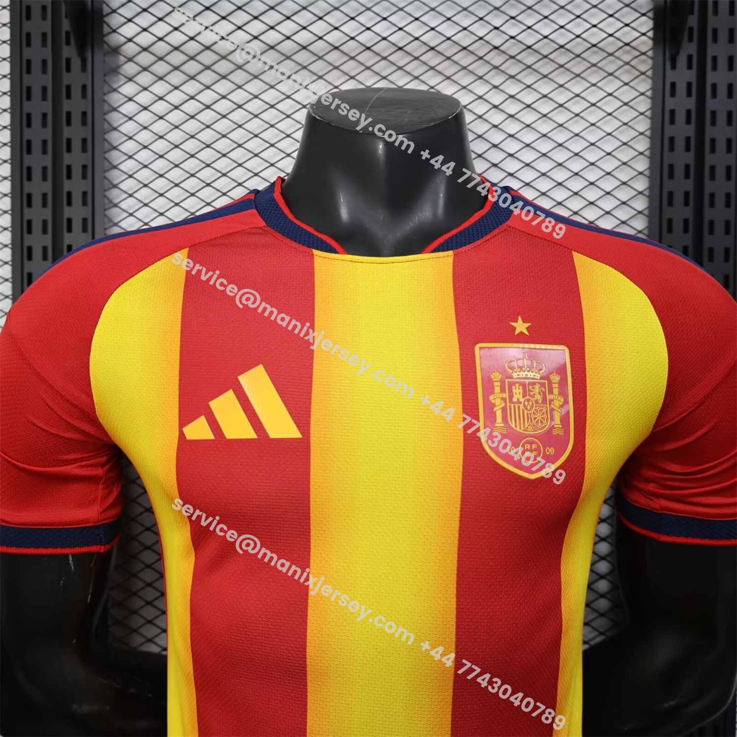 ManixJersey.com | Spain 2026 Red And Yellow Stripes Special Jersey - Player Version -Customize Name, Number and Patch | Worldwide Shipping