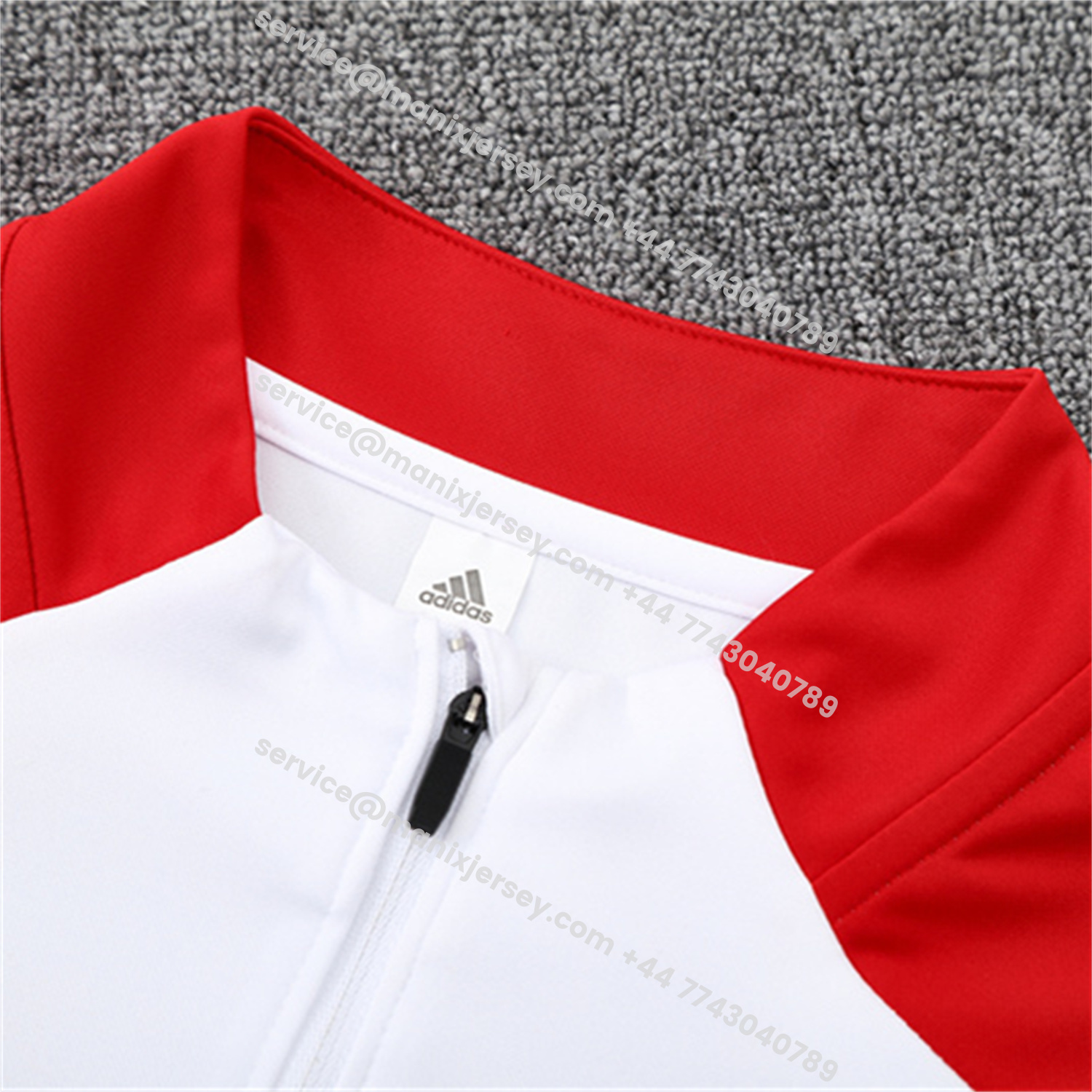 ManixJersey.com | Arsenal 25-26 Kids Long Sleeve Training Set - White Top & Black Pants -Customize Name, Number and Patch | Worldwide Shipping
